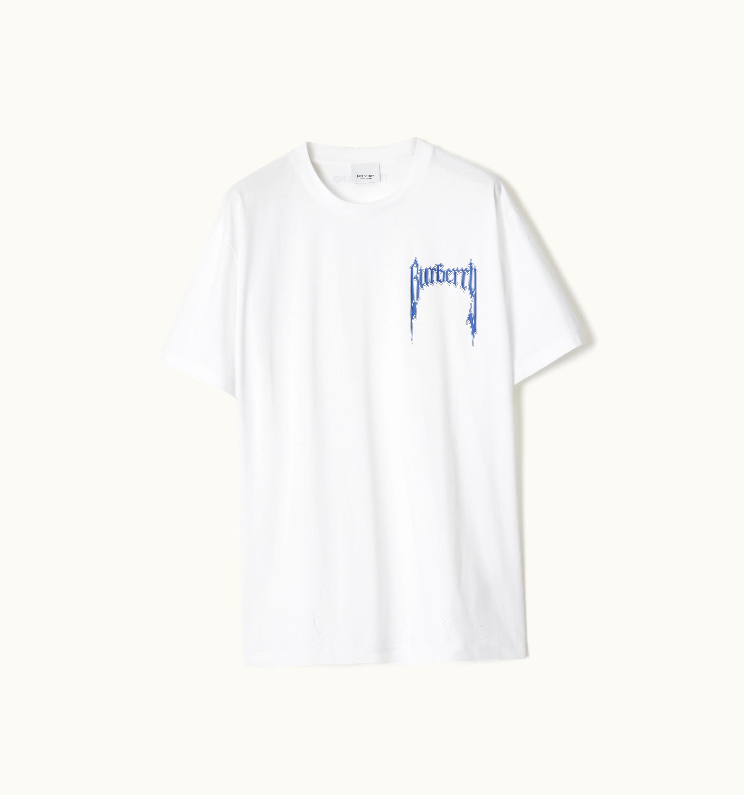 Burberry Burberry Logo Print Cotton Oversized T-Shirt In White - Women UZ0139851