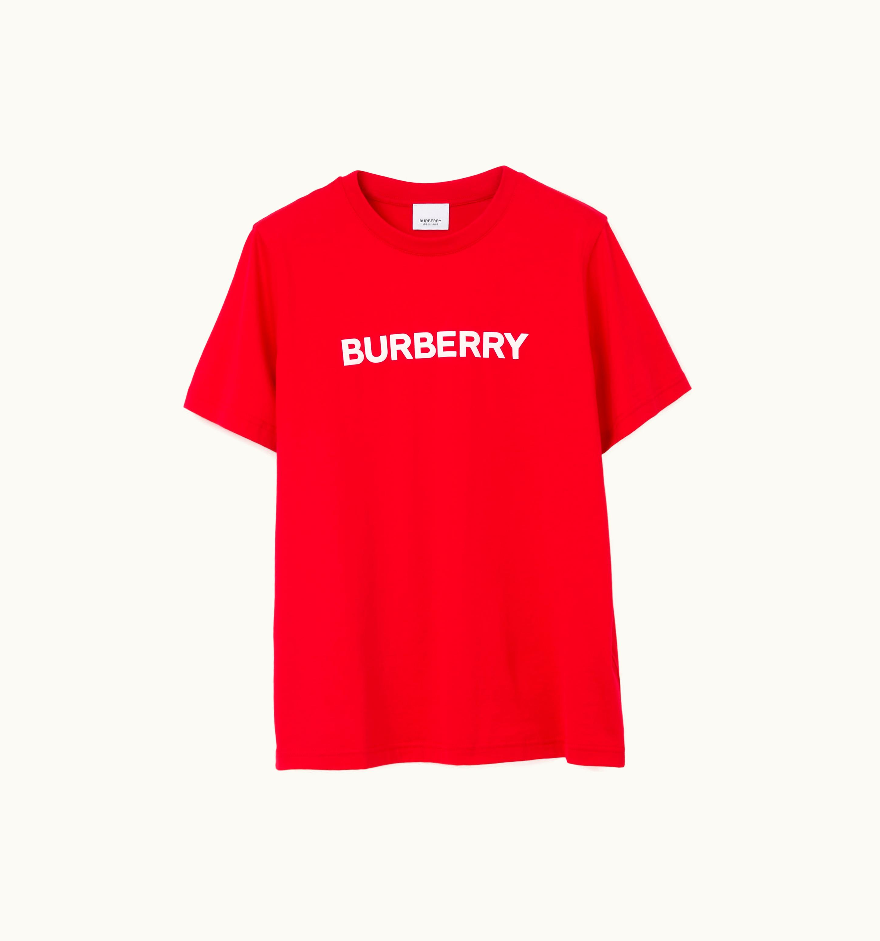 Burberry Burberry Logo Print Cotton T-Shirt In Bright Red - Women