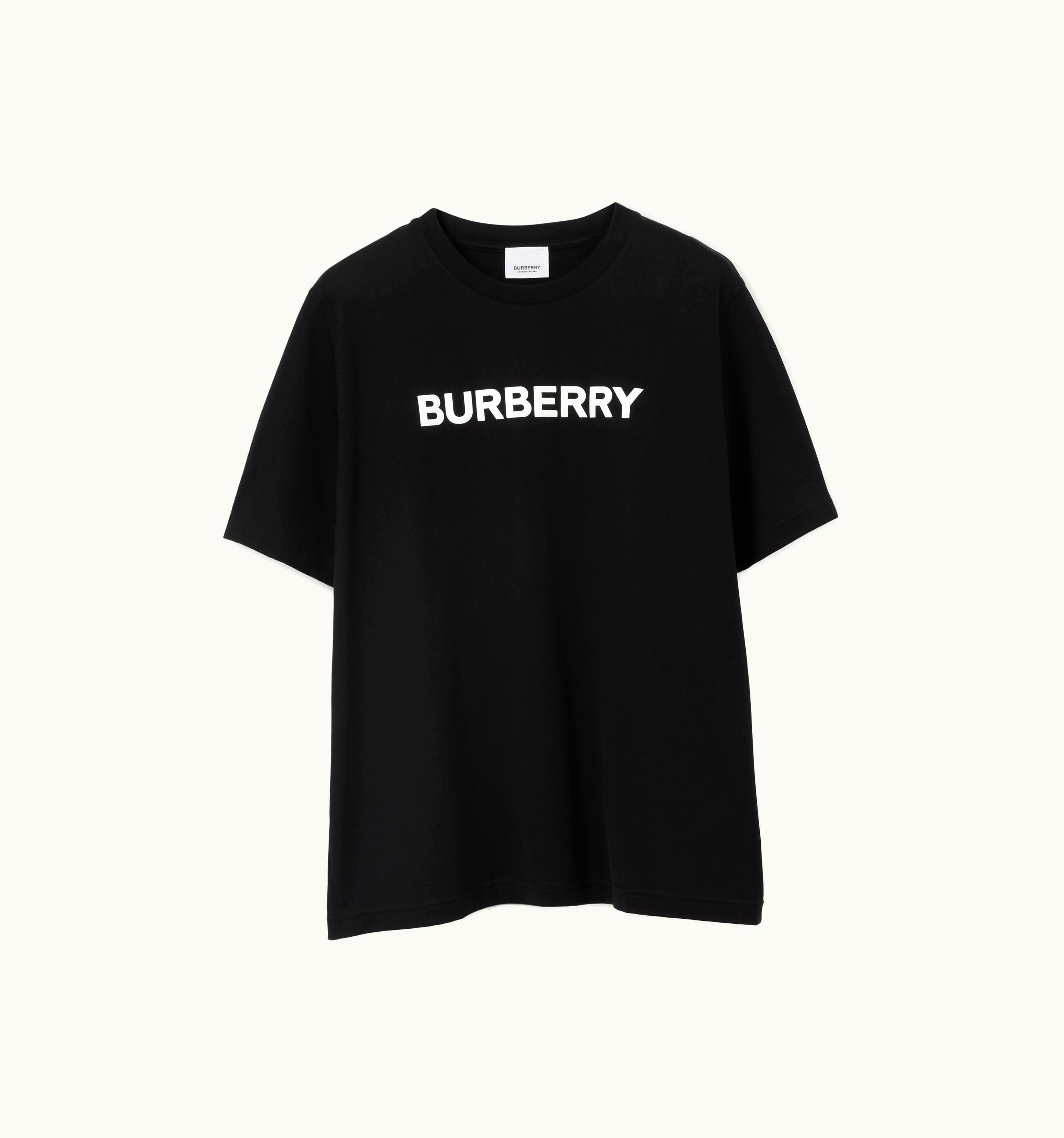 Burberry Burberry Logo Print Cotton T-Shirt In Black UZ0139861
