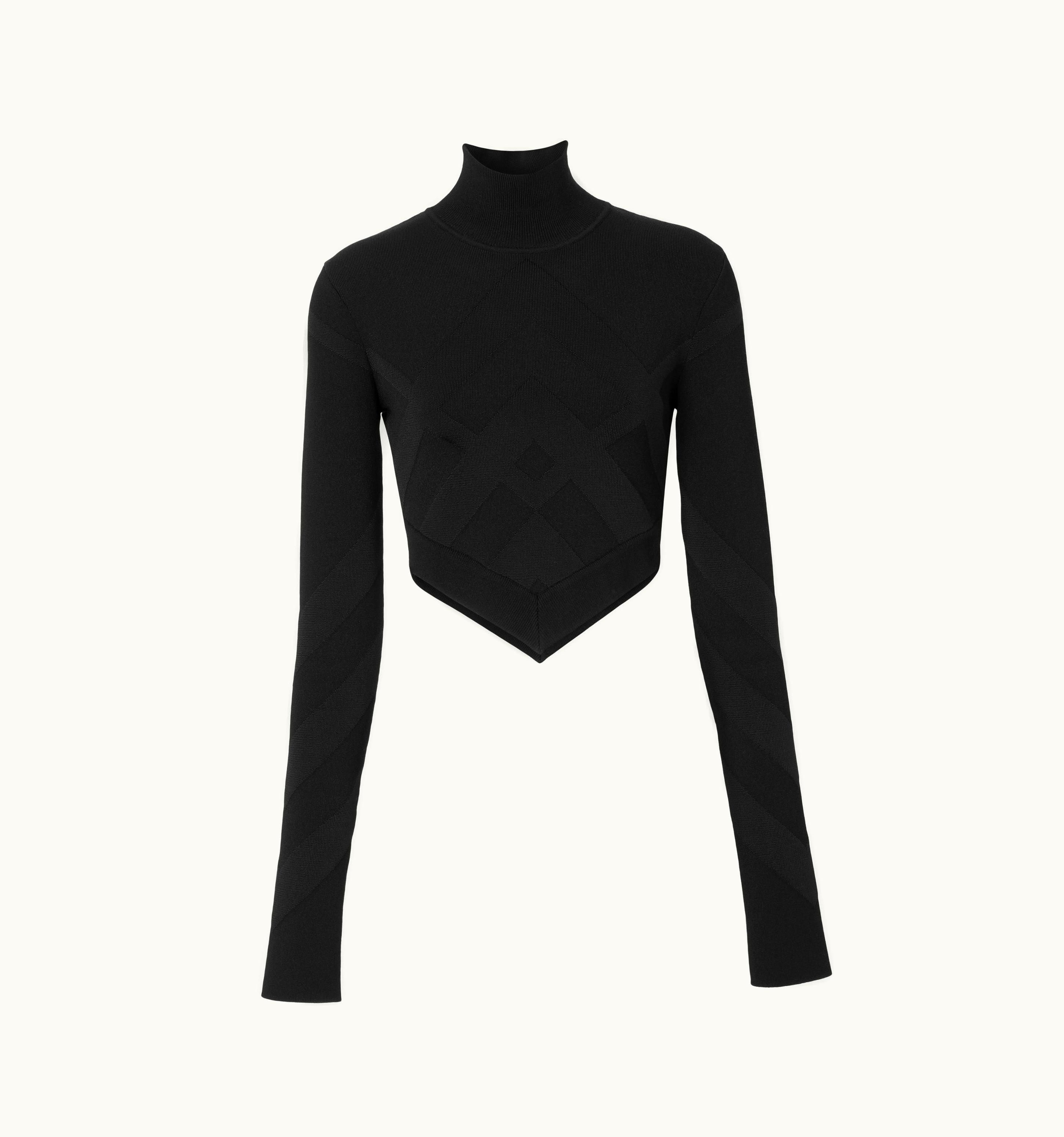 Burberry Burberry Viscose Blend Turtleneck Top In Black - Women