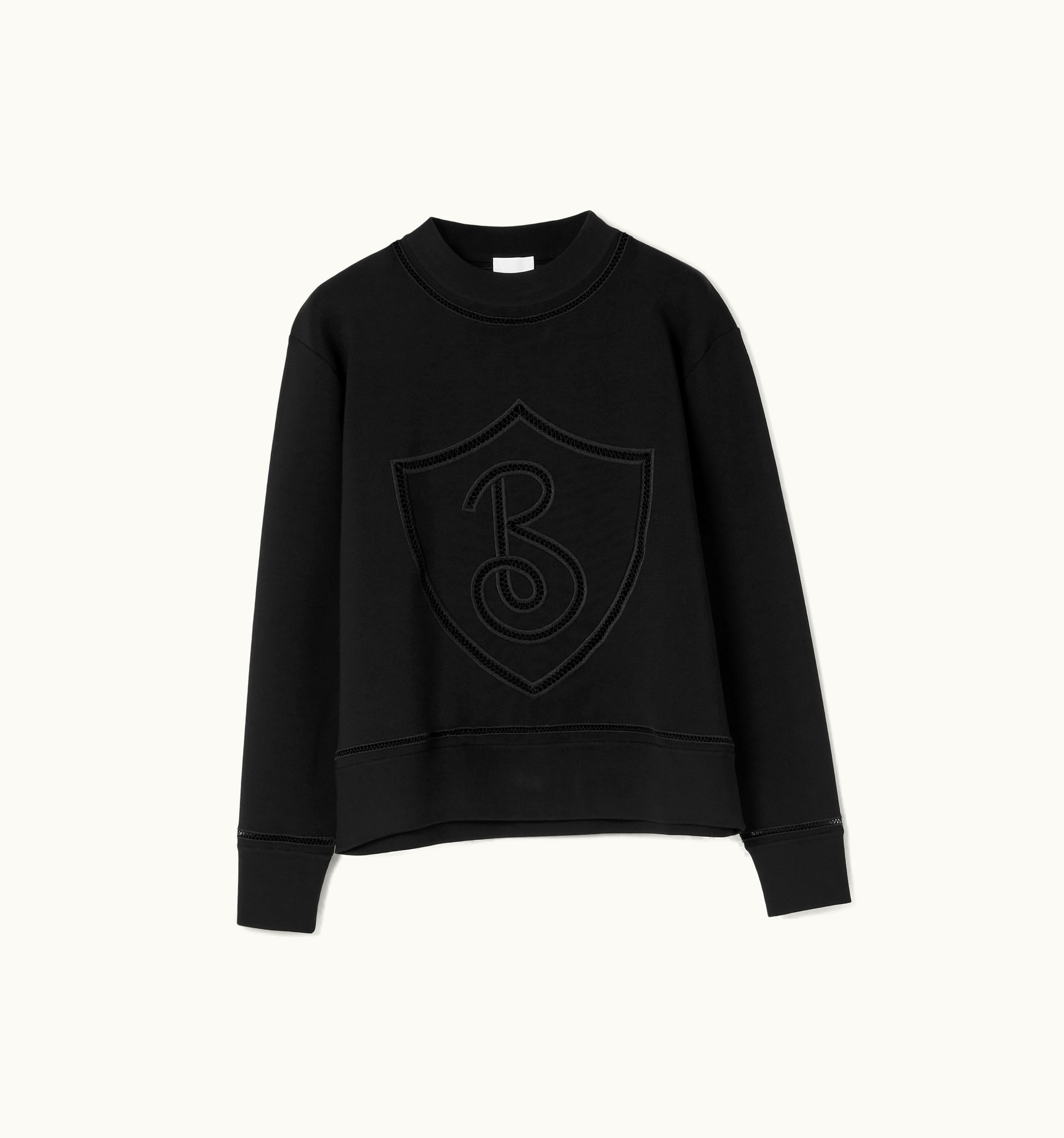 Burberry Burberry Letter Graphic Viscose Blend Sweater In Black - Women