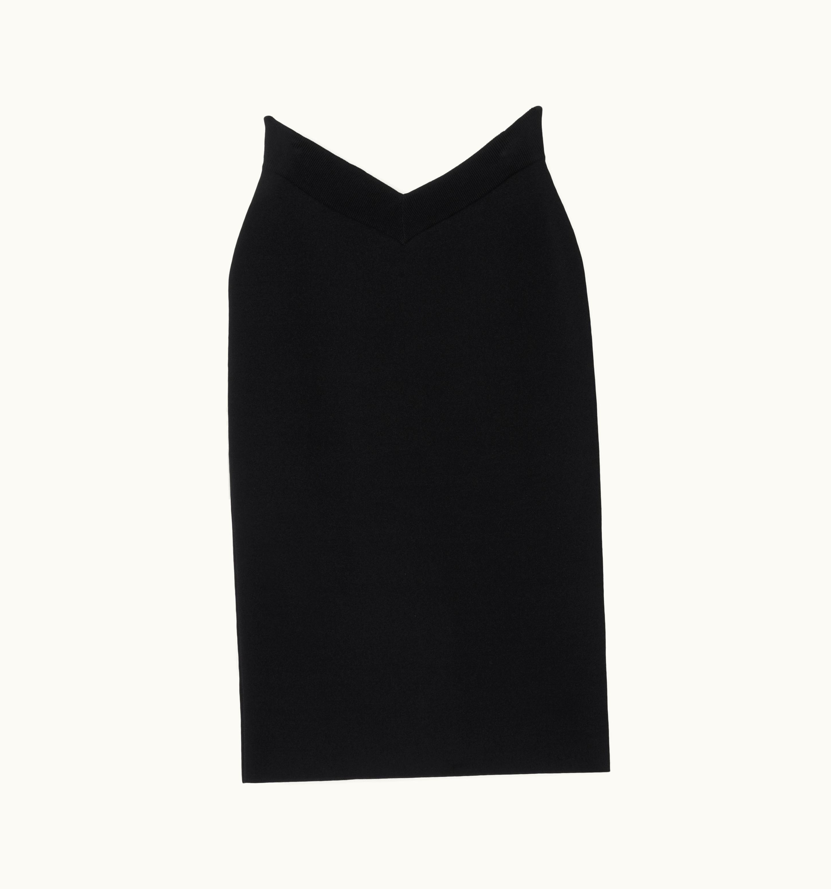 Burberry Burberry Viscose Blend Knitted Pencil Skirt In Black - Women UZ0140000