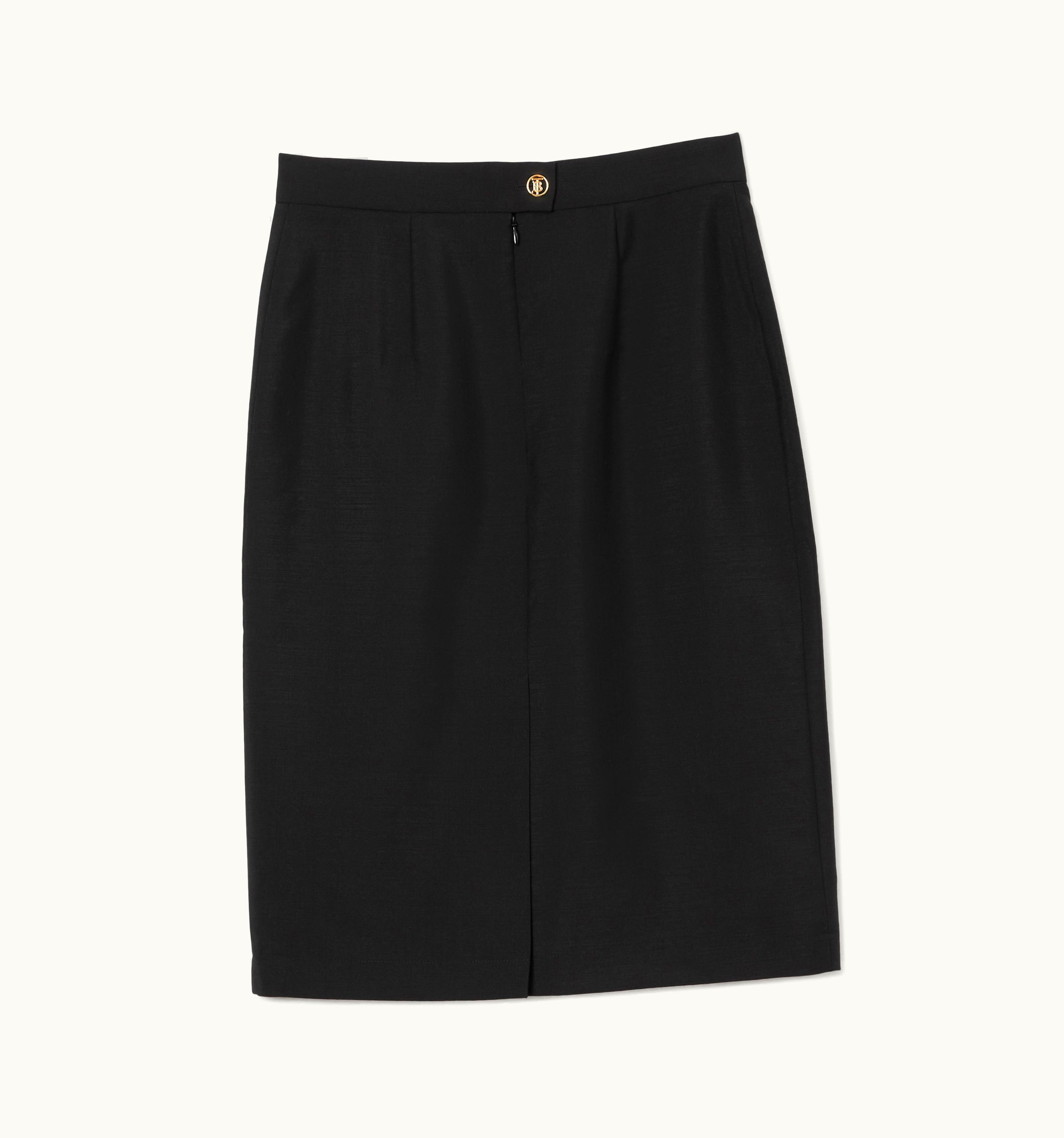 Burberry Burberry Mohair Wool Pencil Skirt In Black - Women