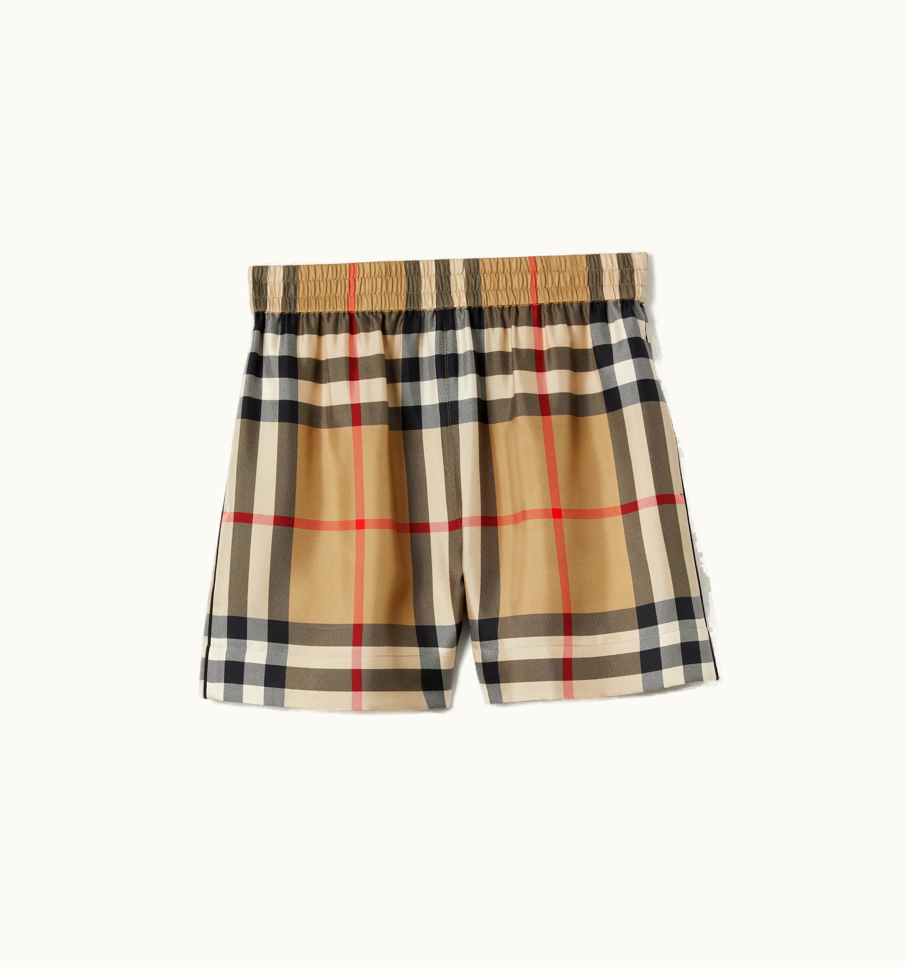 Burberry Burberry Check Silk Shorts In Archive Beige UZ0140023
