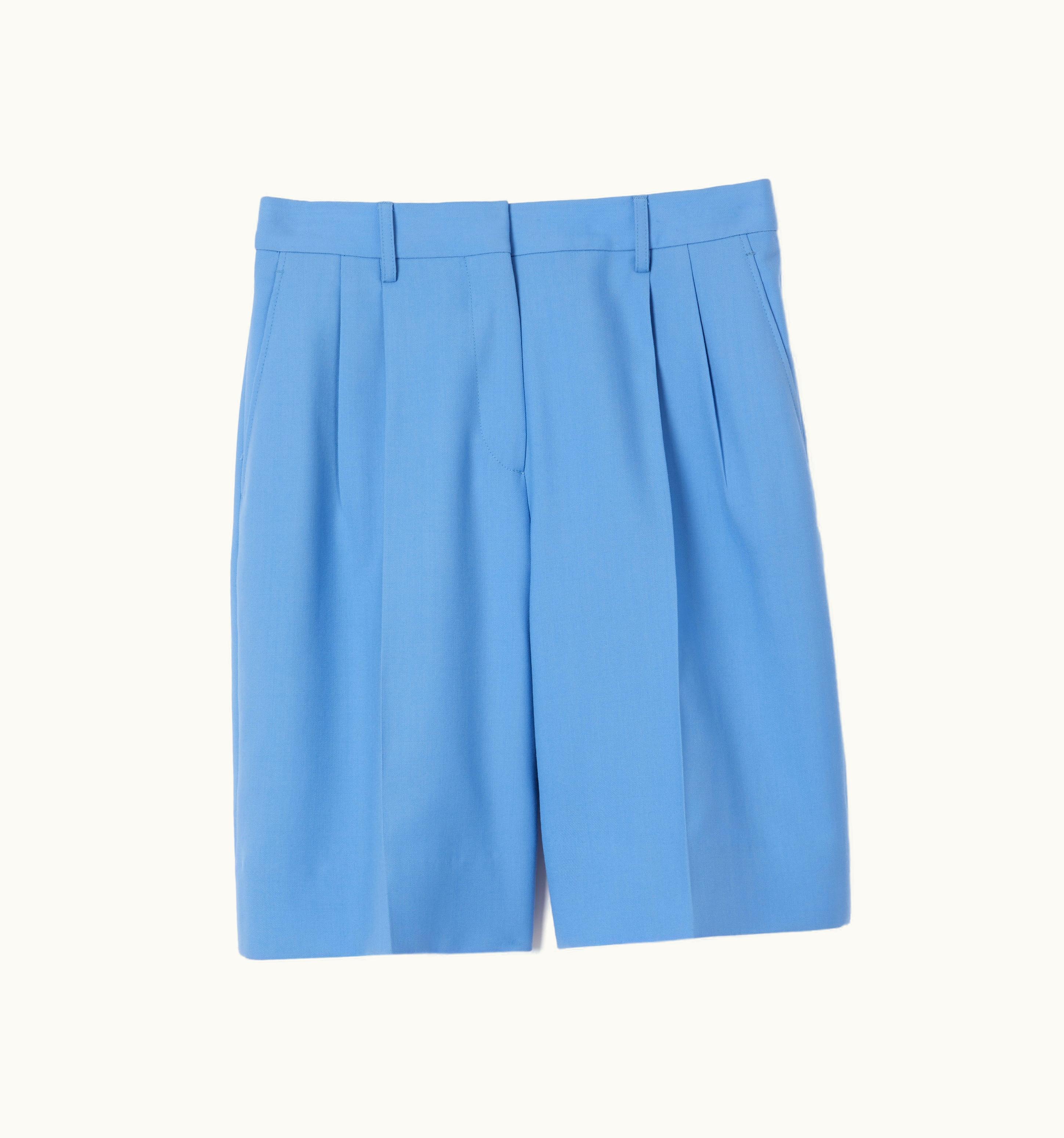 Burberry Burberry Wool Tailored Shorts In Cool Cornflower Blue - Women UZ0140050