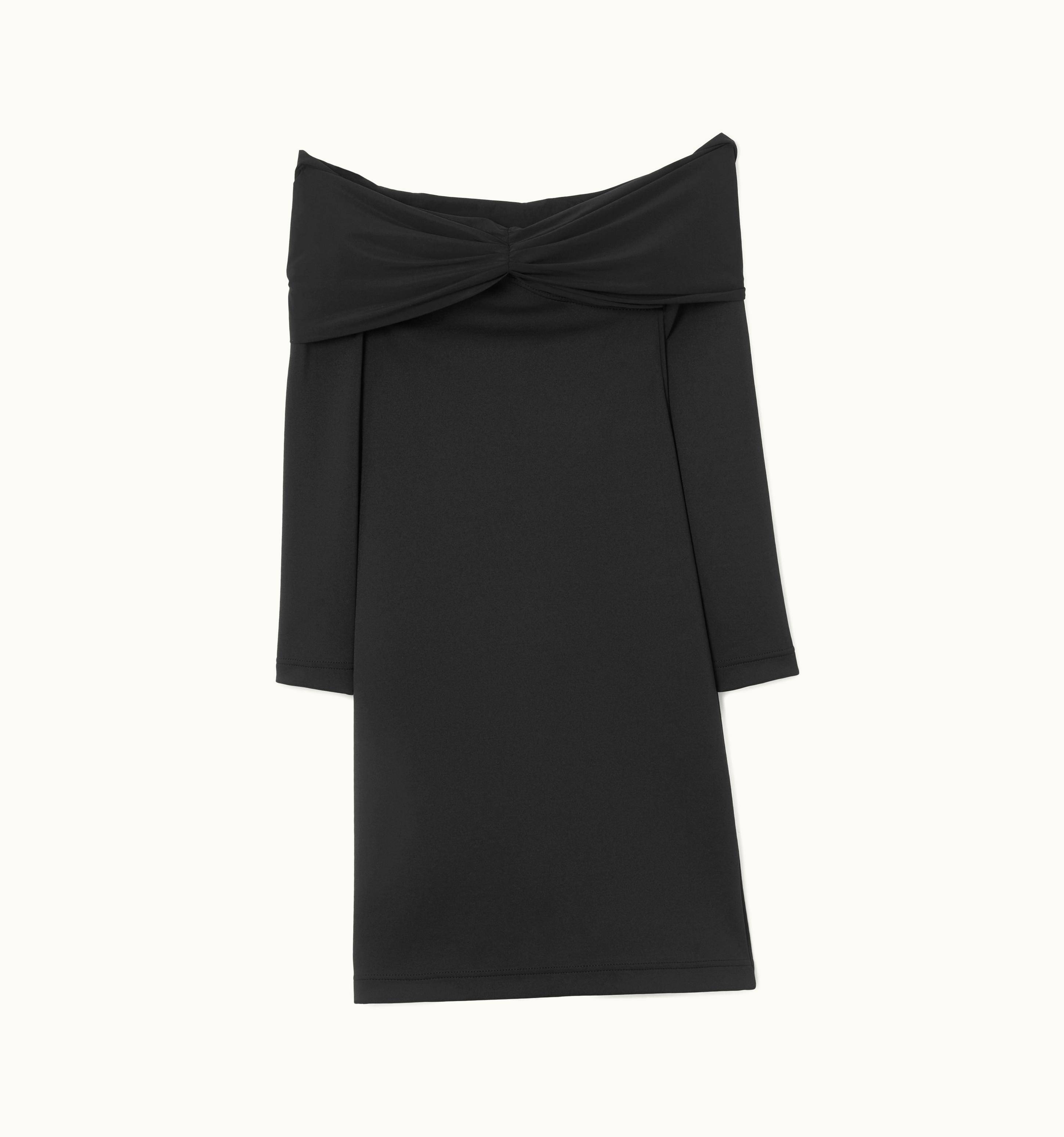 Burberry Burberry Gathered Stretch Jersey Dress In Black - Women