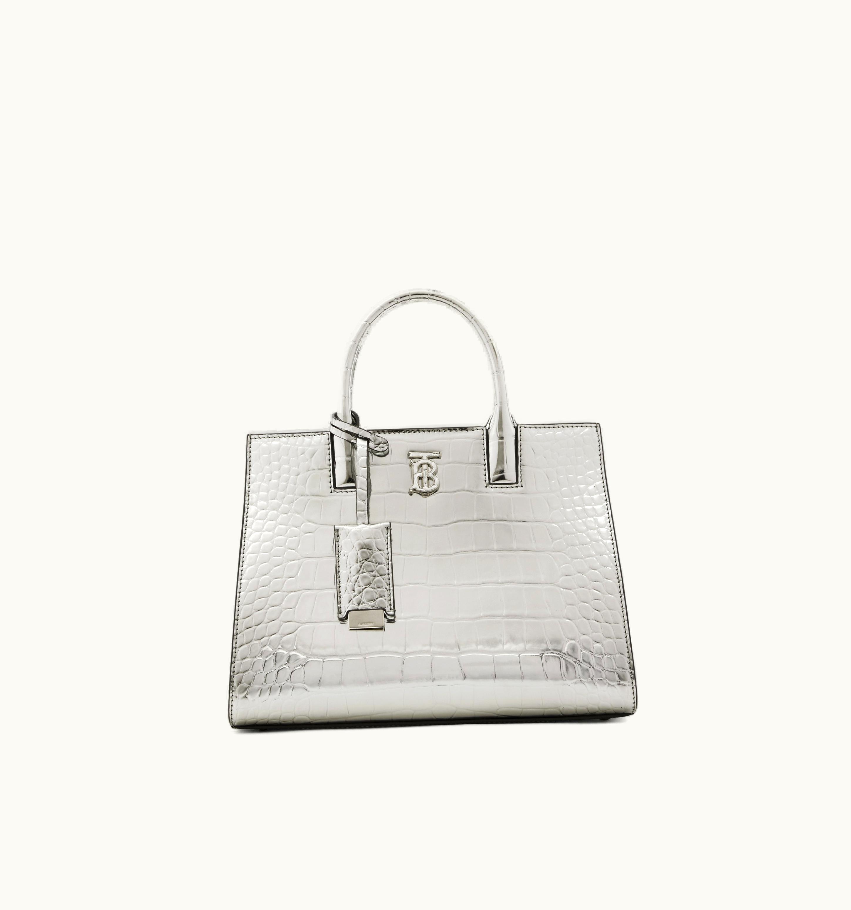 Burberry Burberry Mini Frances Bag In Silver - Women