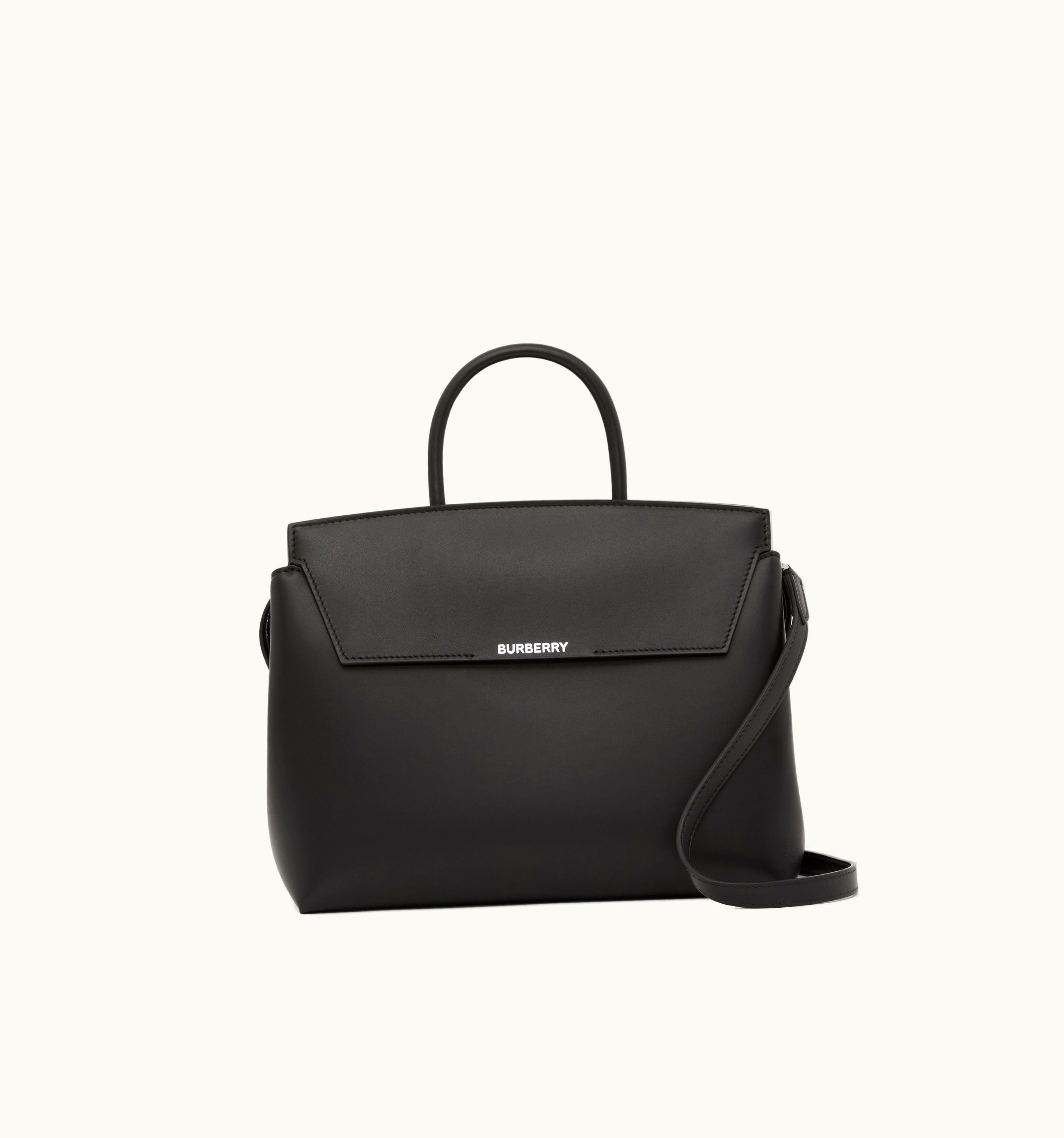Burberry Burberry Leather Medium Catherine Bag In Black - Women