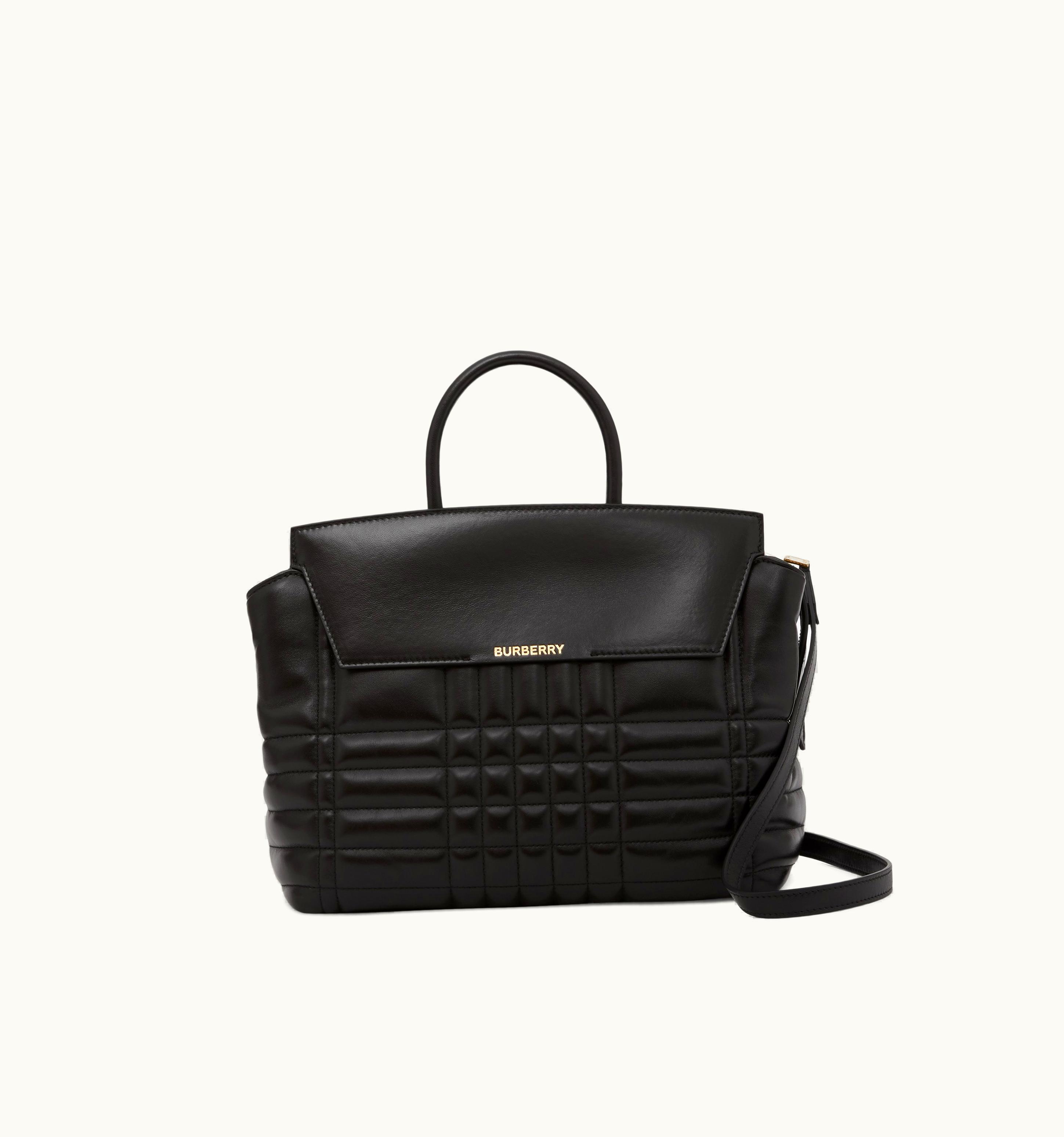Burberry Burberry Quilted Leather Medium Catherine Bag In Black - Women