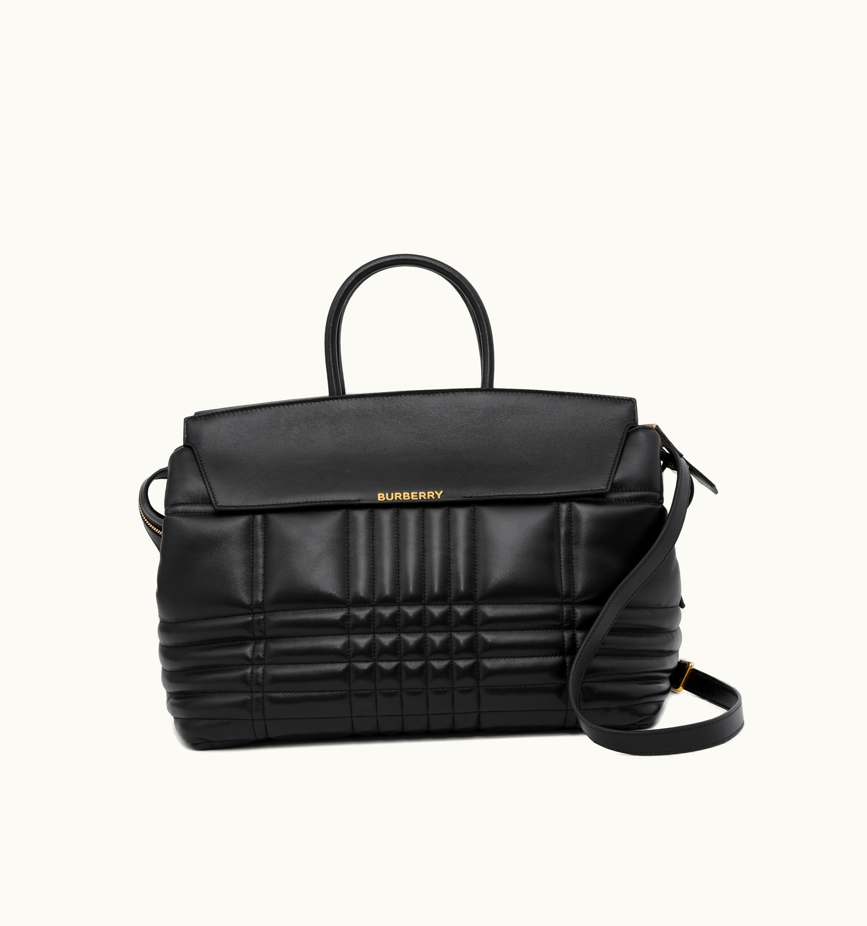 Burberry Burberry Quilted Leather Large Catherine Bag In Black - Women