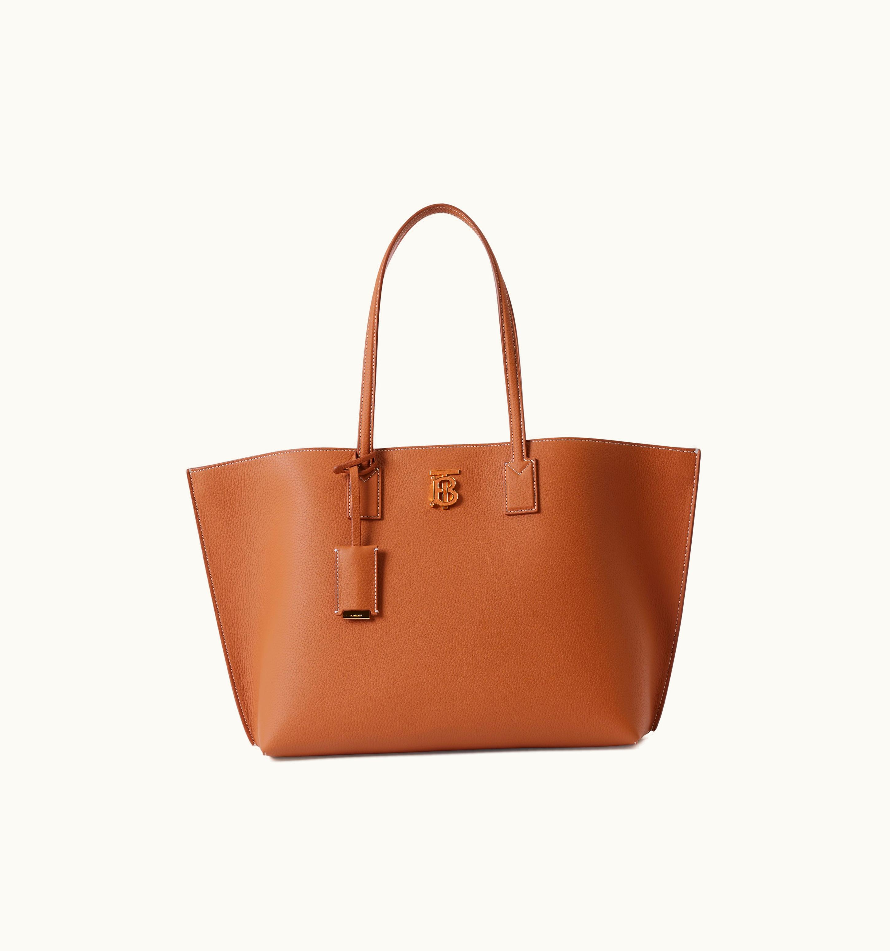 Burberry Burberry Monogram Motif Tote In Warm Russet Brown - Women