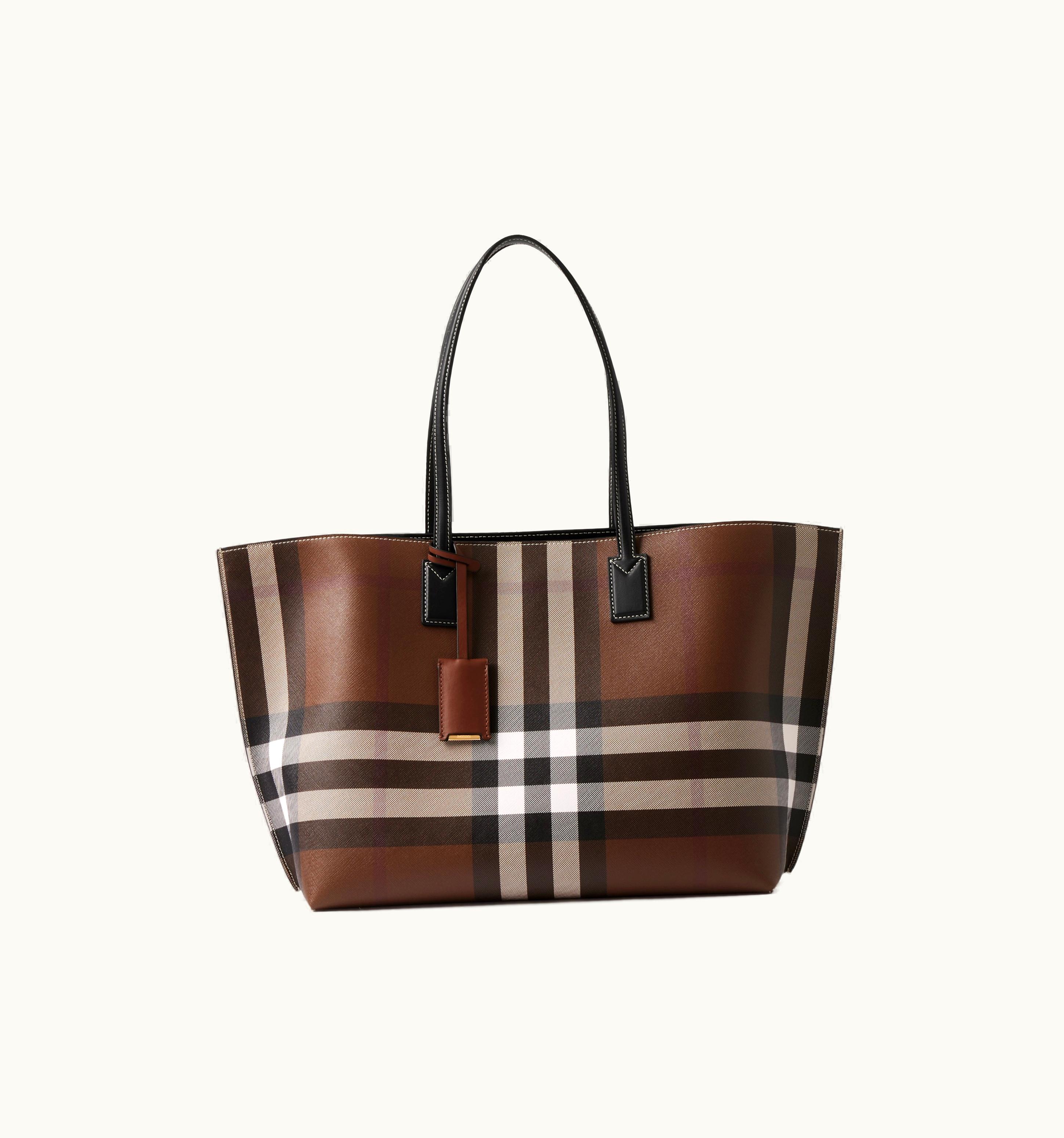 Burberry Burberry Check Tote In Dark Birch Brown UZ0140150