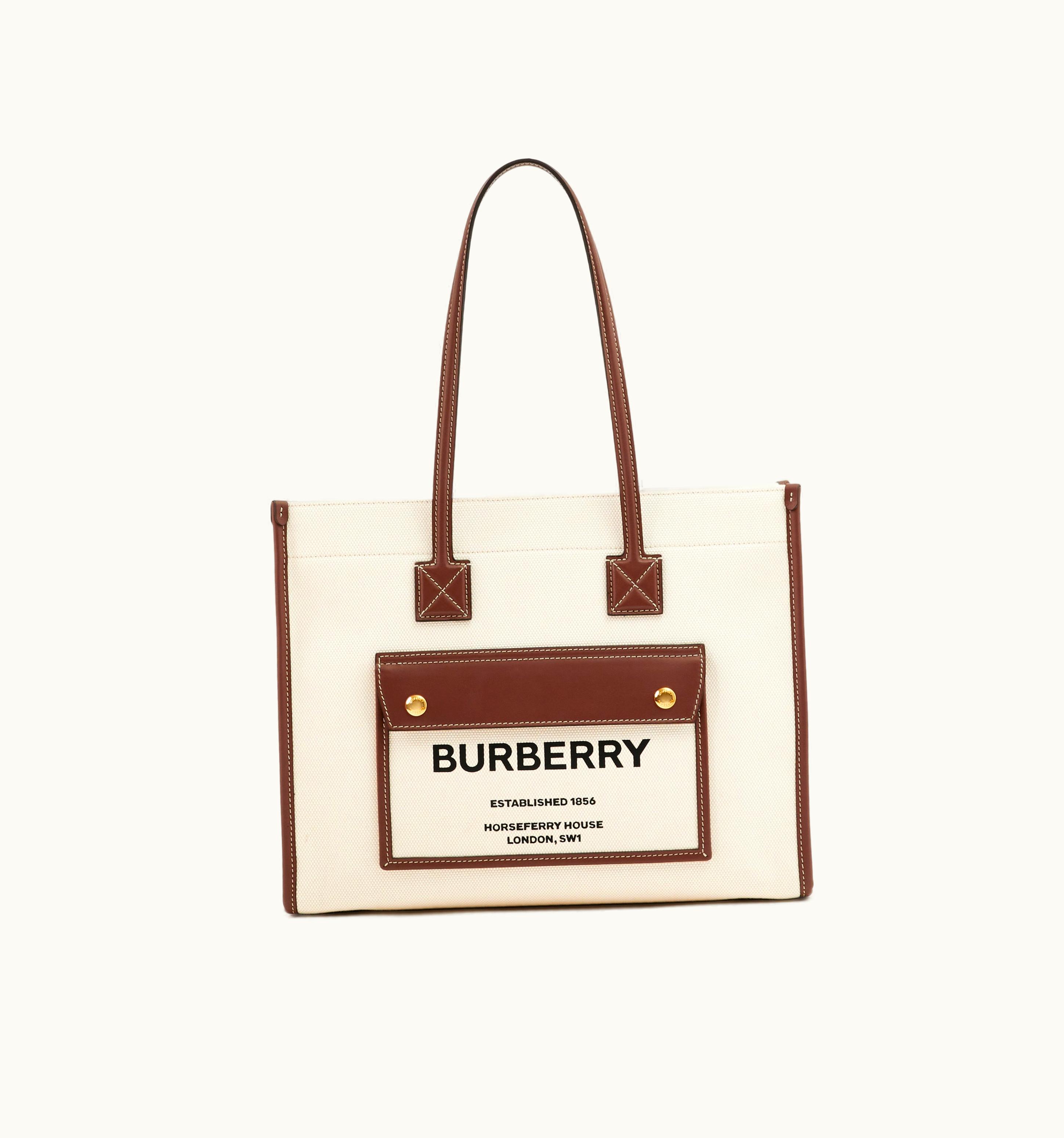 Burberry Burberry Small Freya Tote In Natural/Tan - Women