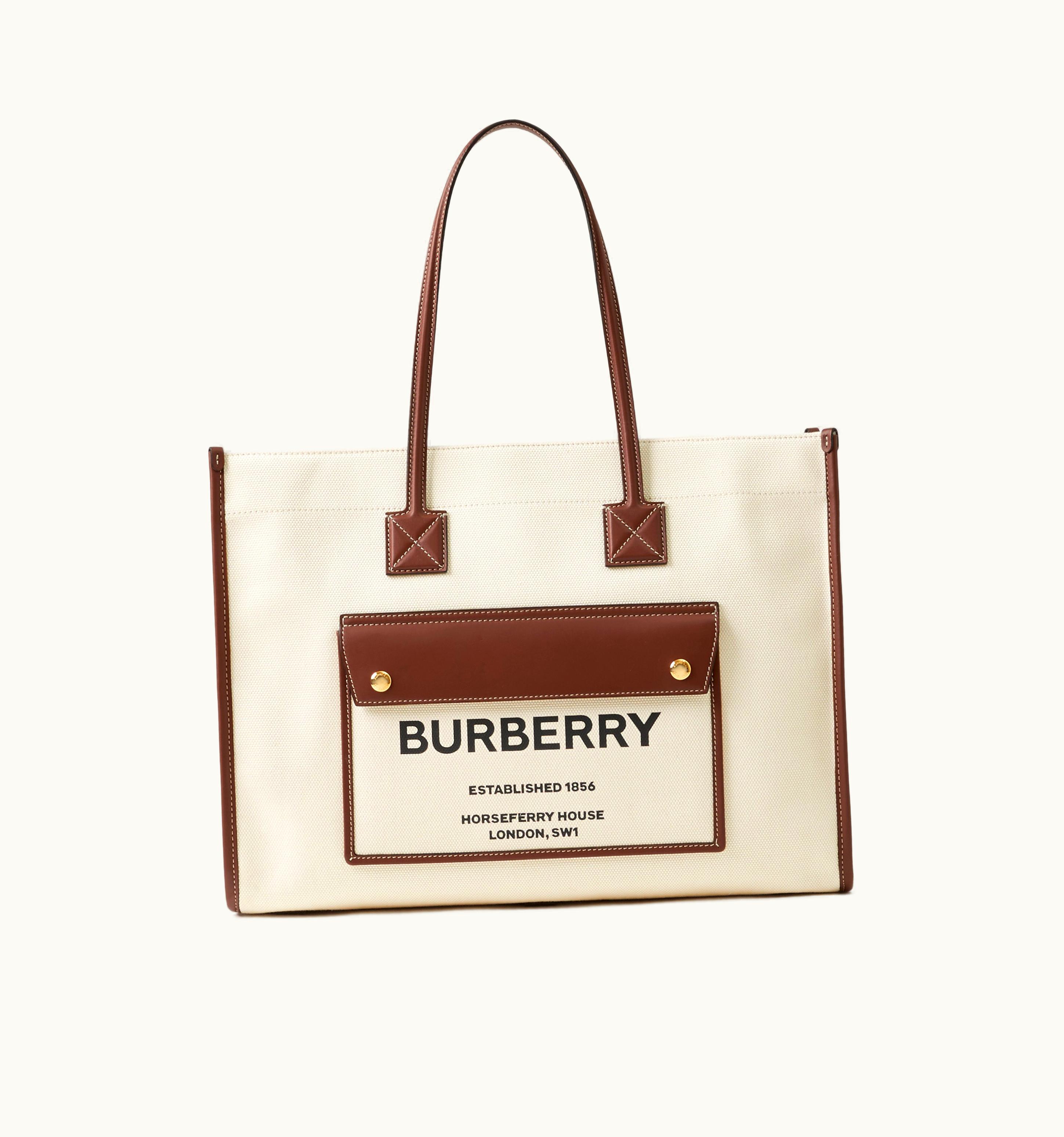Burberry Burberry Medium Freya Tote In Natural/Tan