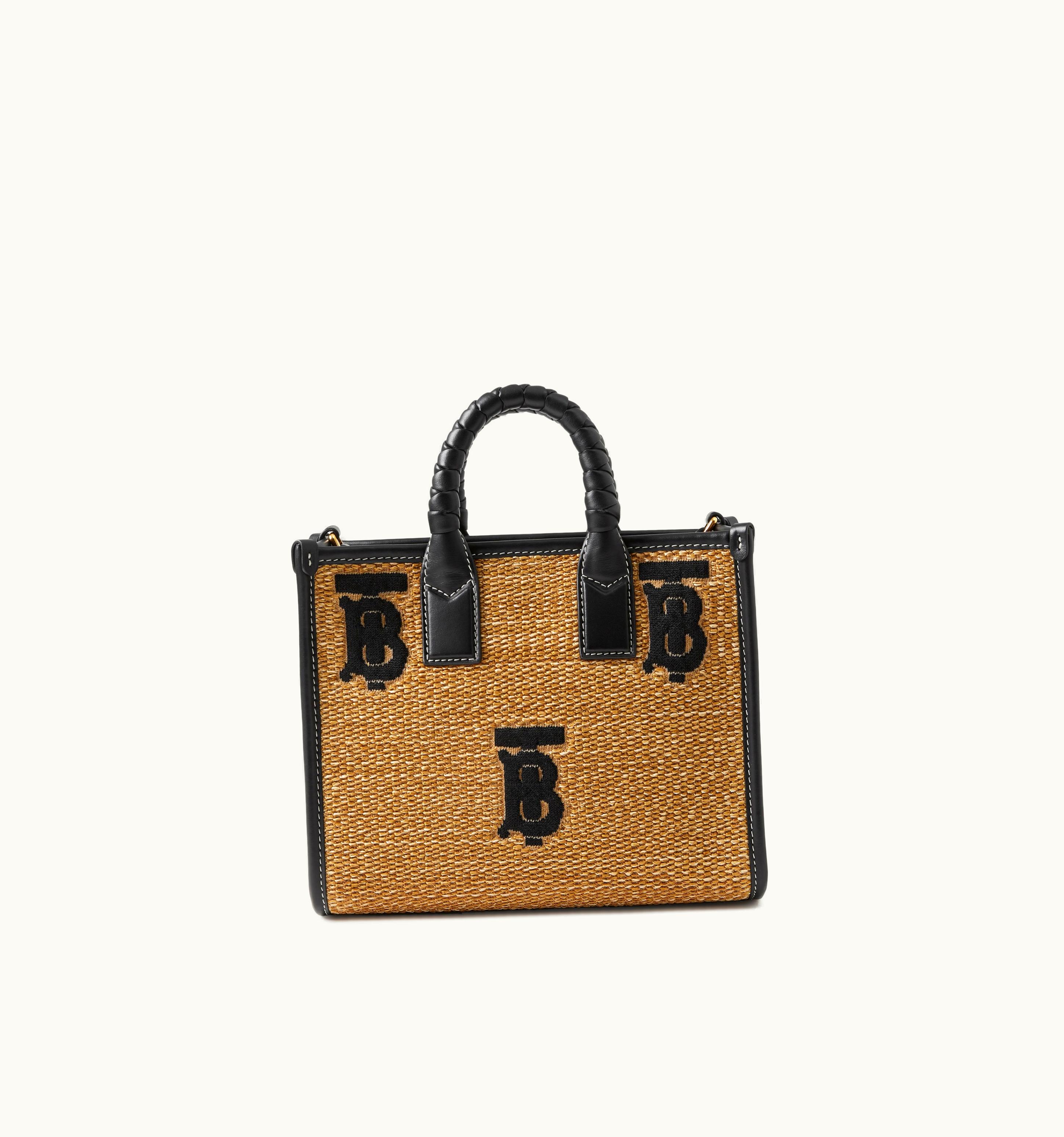 Burberry Burberry Mini Freya Tote In Natural/Black - Women UZ0140160