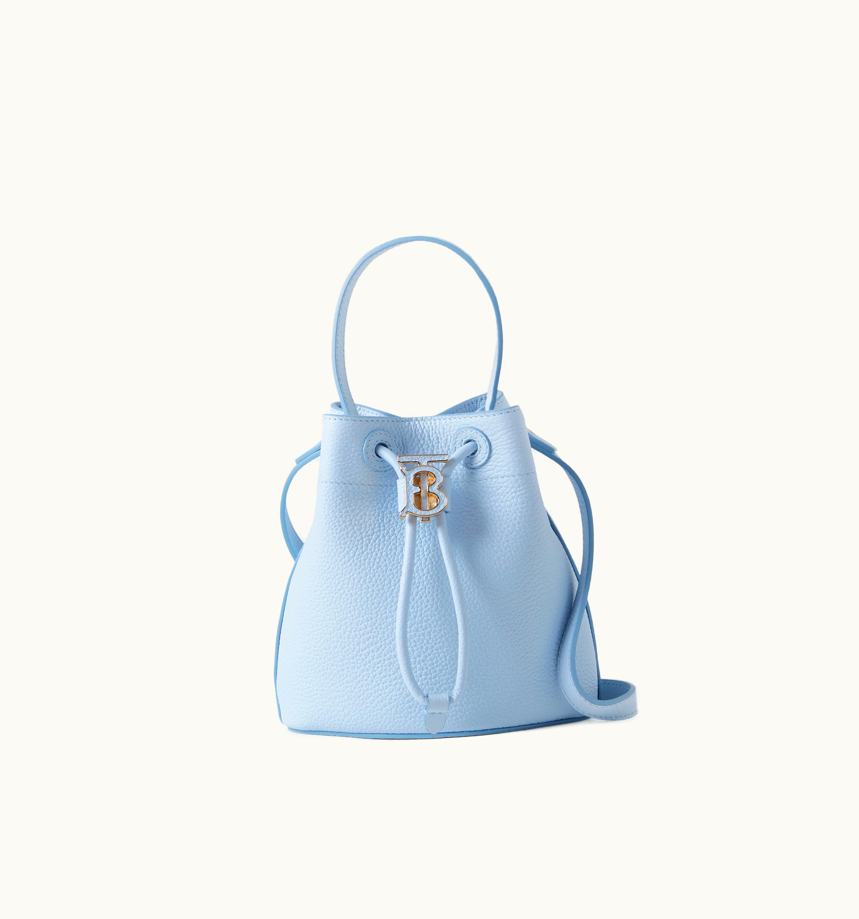 Burberry Burberry Mini Tb Bucket Bag In Pale Blue - Women UZ0140176