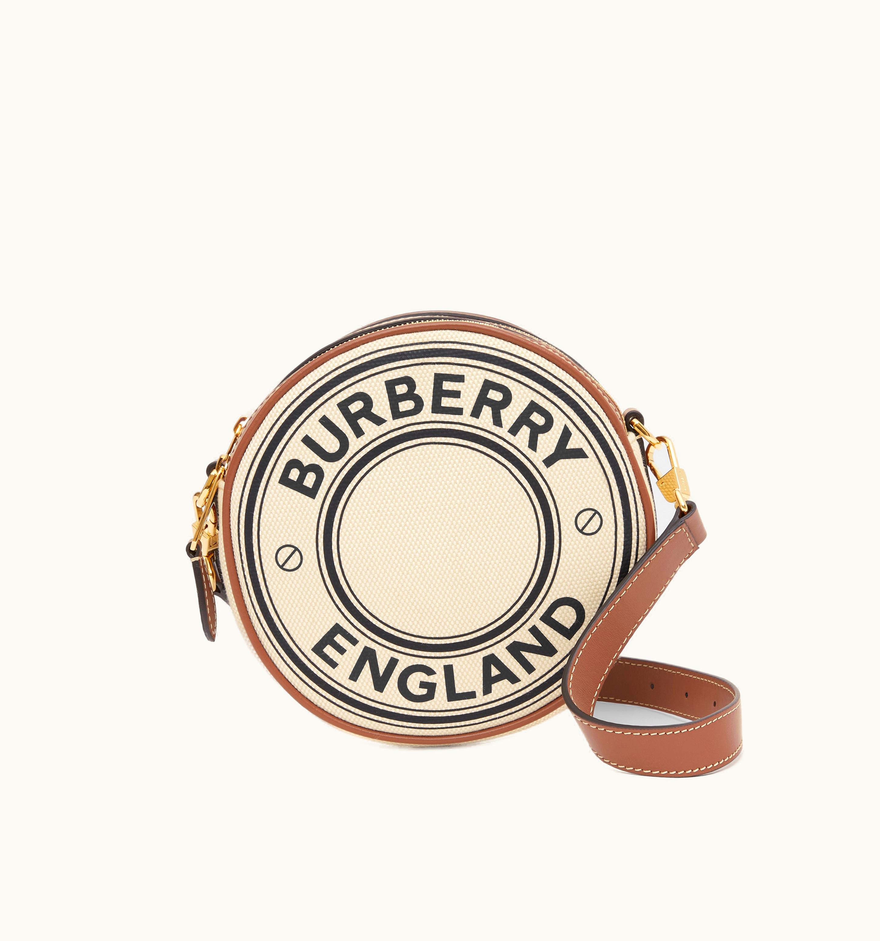 Burberry Burberry Logo Graphic Canvas And Leather Louise Bag In Natural/Tan - Women