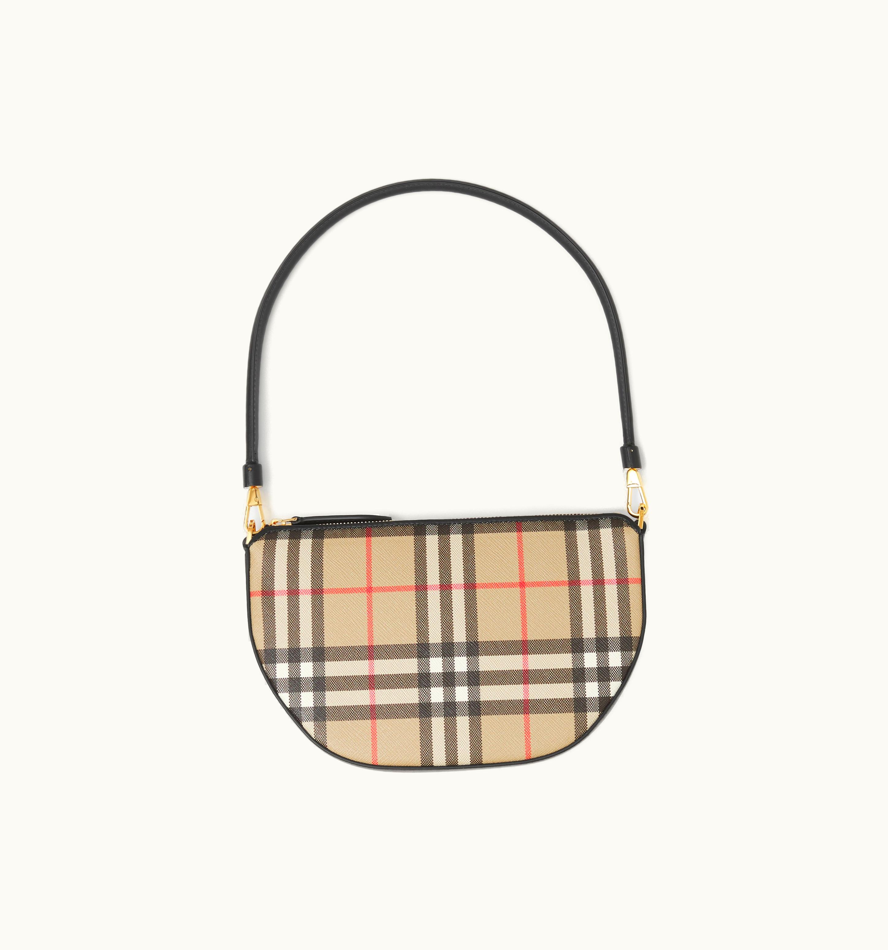Burberry Burberry Vintage Check Olympia Pouch In Archive Beige - Women