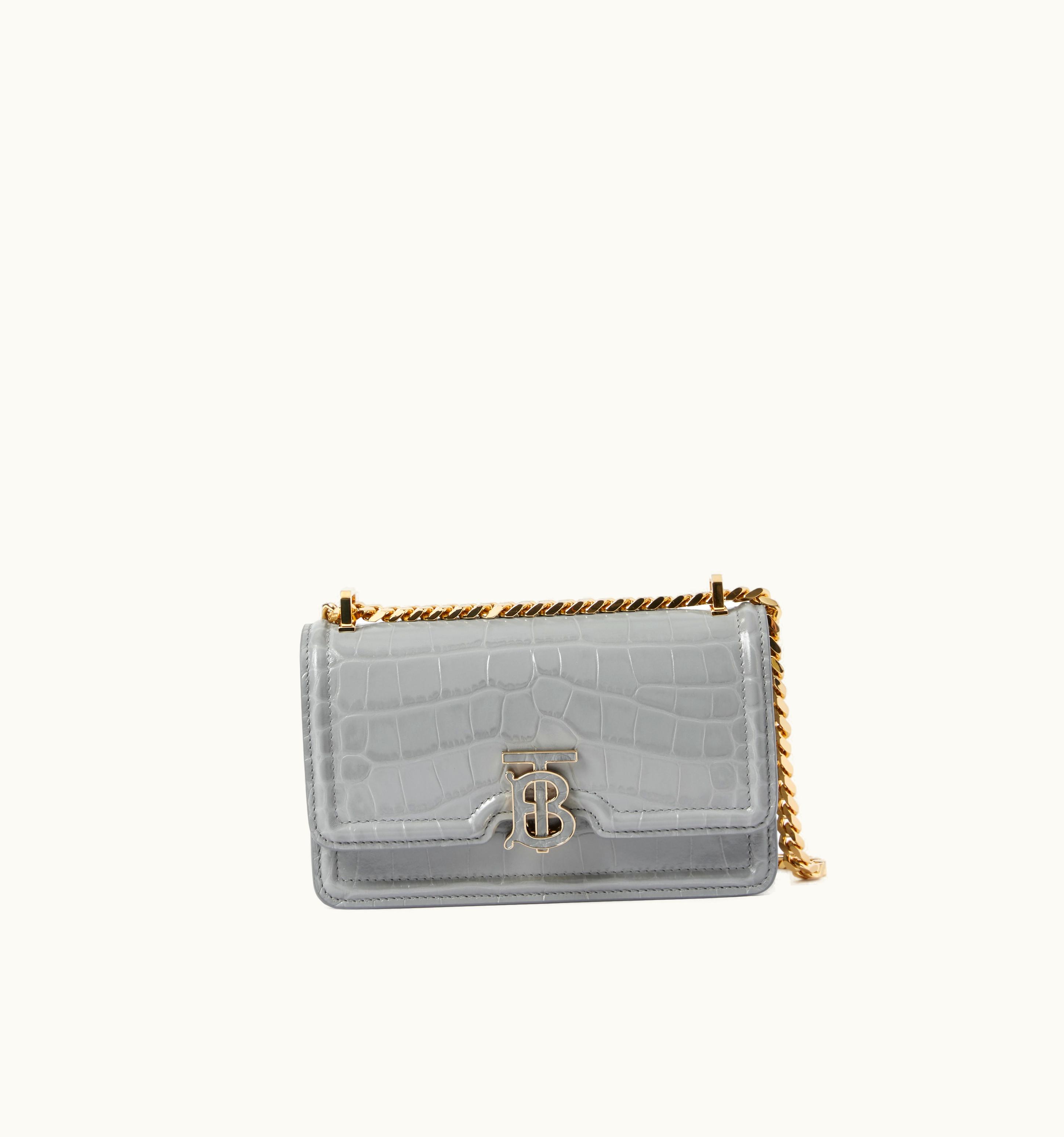 Burberry Burberry Mini Tb Bag In Cloud Grey - Women UZ0140257