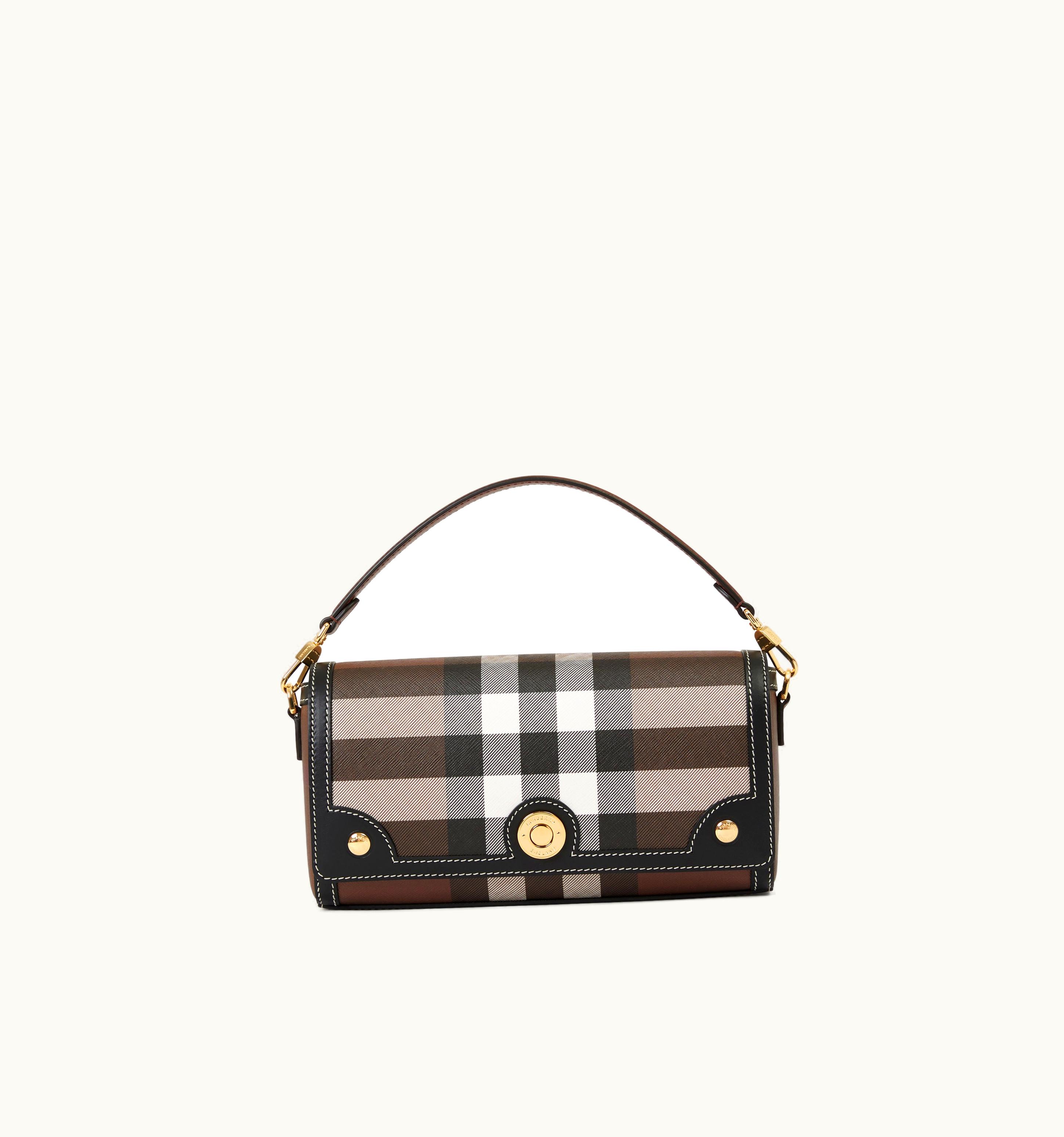 Burberry Burberry Top Handle Note Bag In Dark Birch Brown - Women UZ0140269