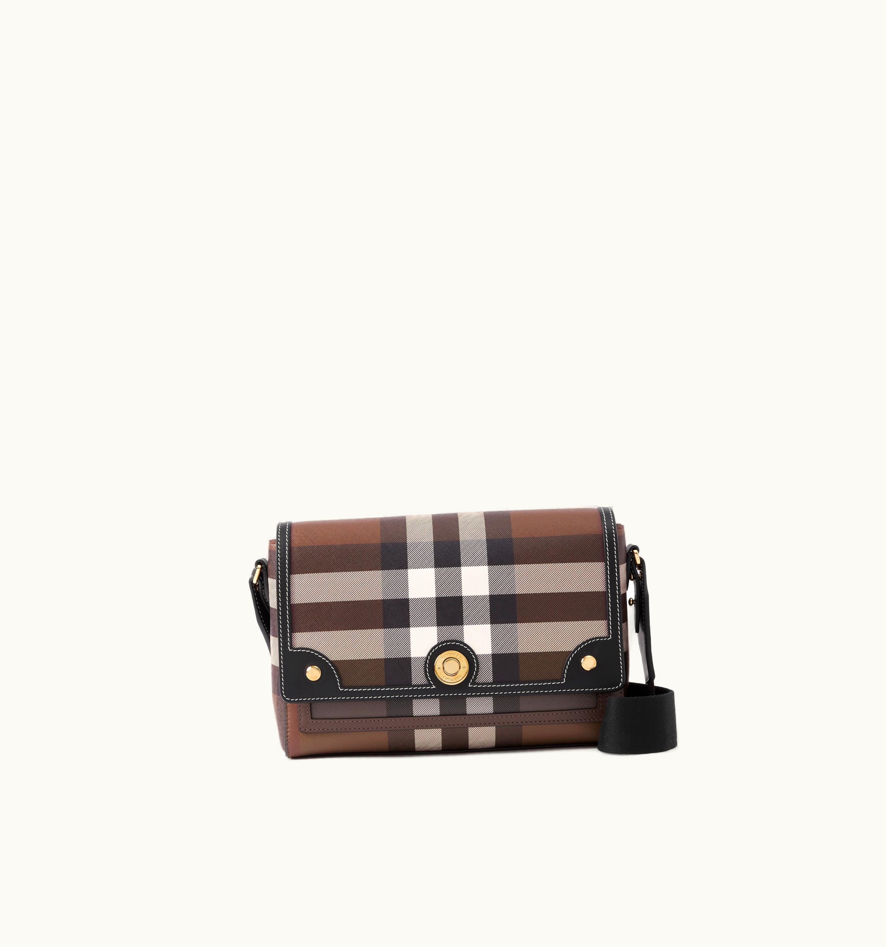 Burberry Burberry Check Stud Bag In Dark Birch Brown - Women