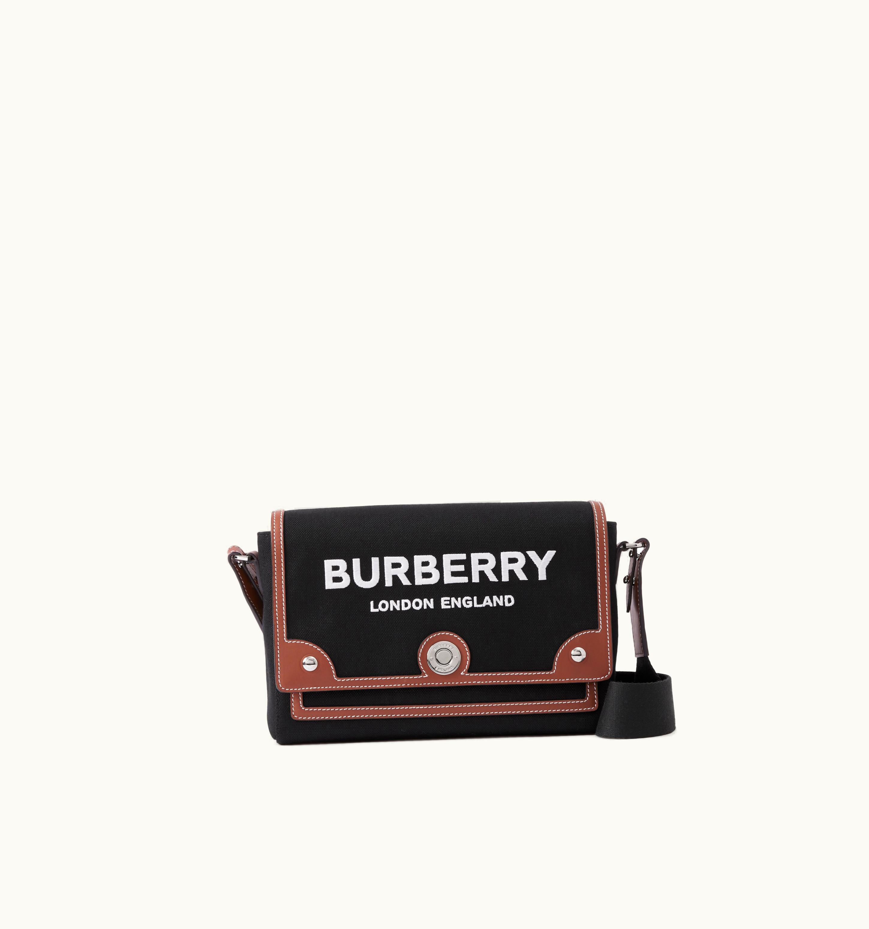 Burberry Burberry Note Bag In Black/Tan - Women