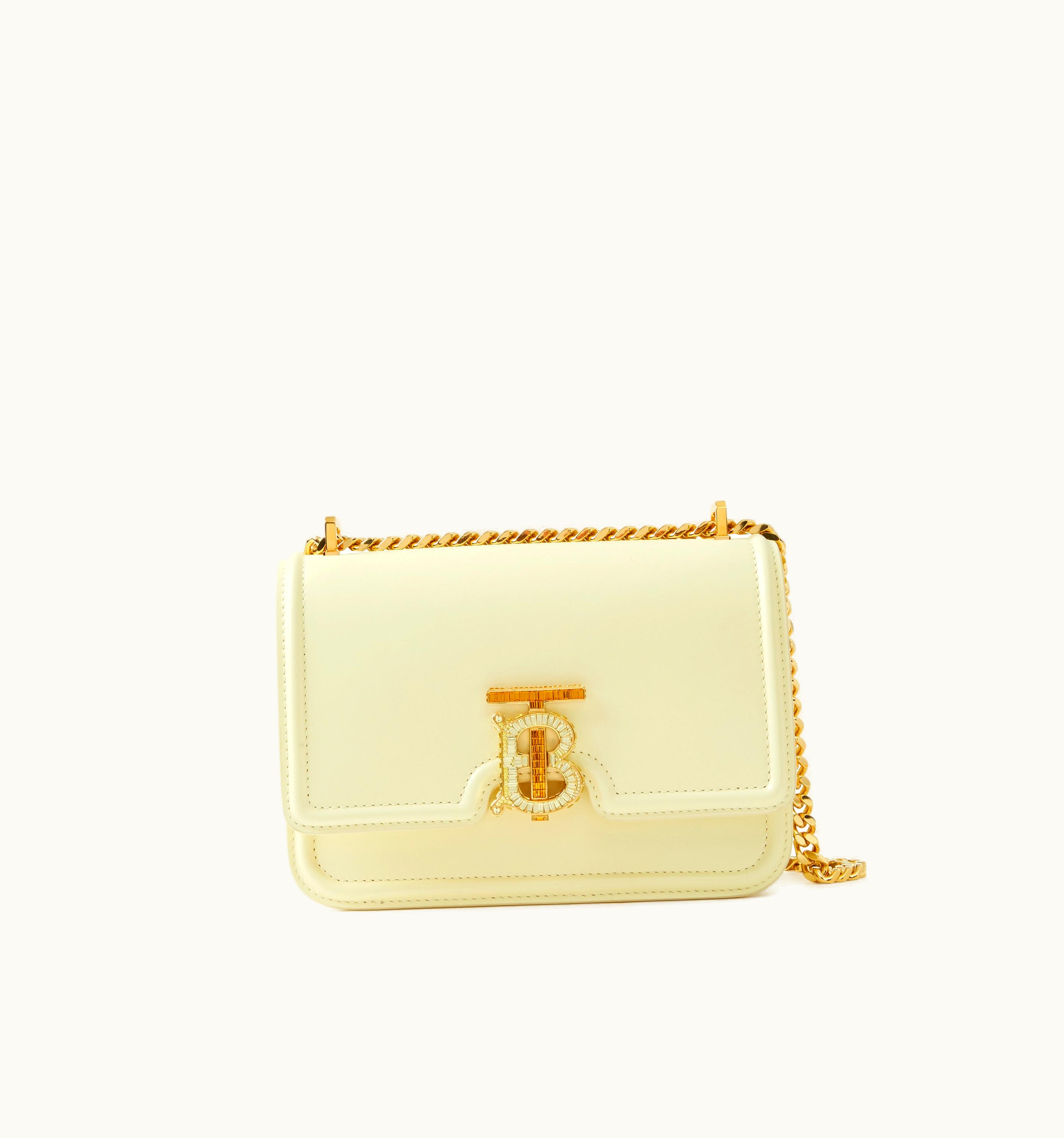 Burberry Burberry Small Tb Bag In Cool Lemon - Women