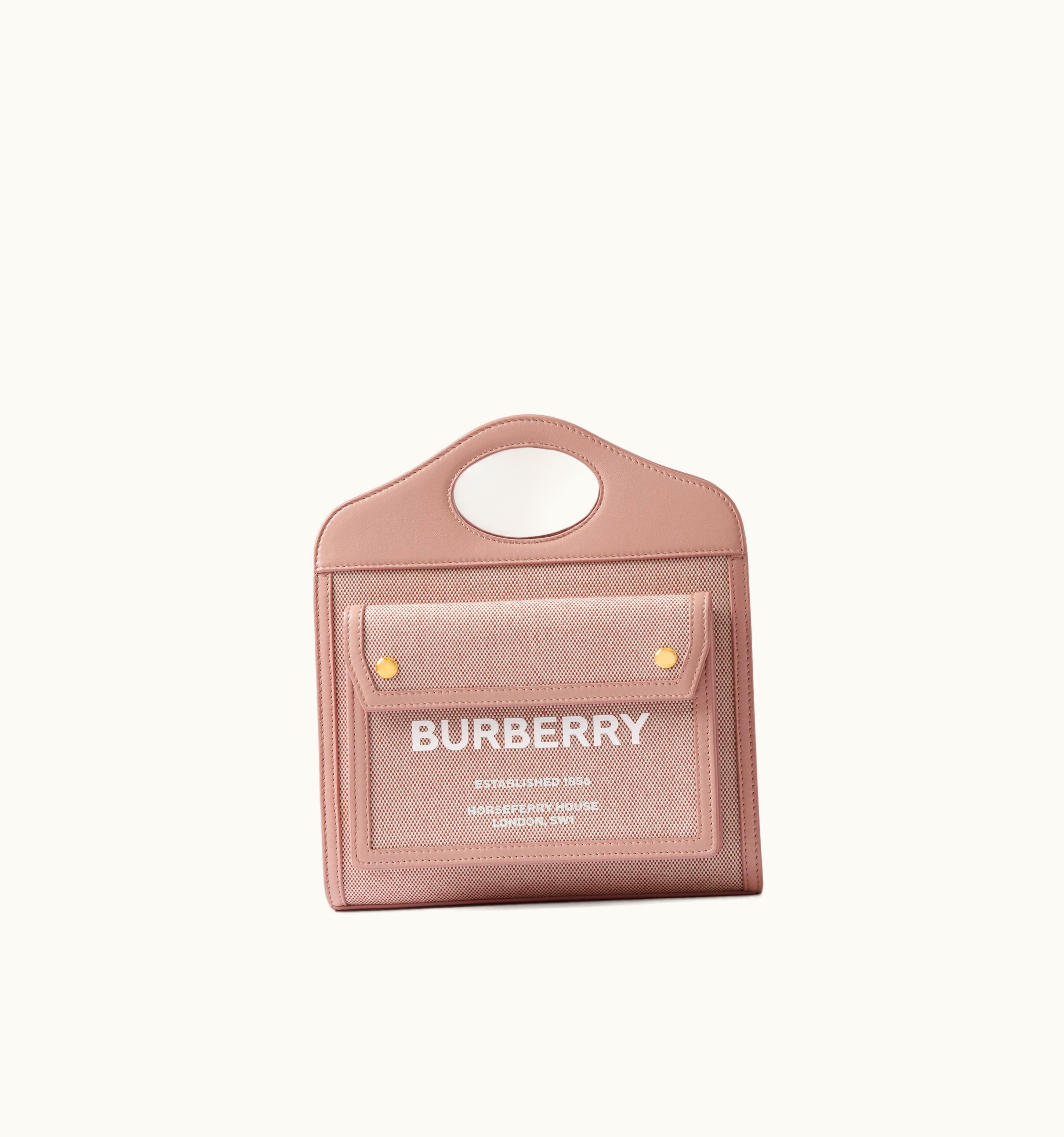 Burberry Burberry Mini Pocket Bag In Bright Red/Dusky Pink - Women UZ0140329