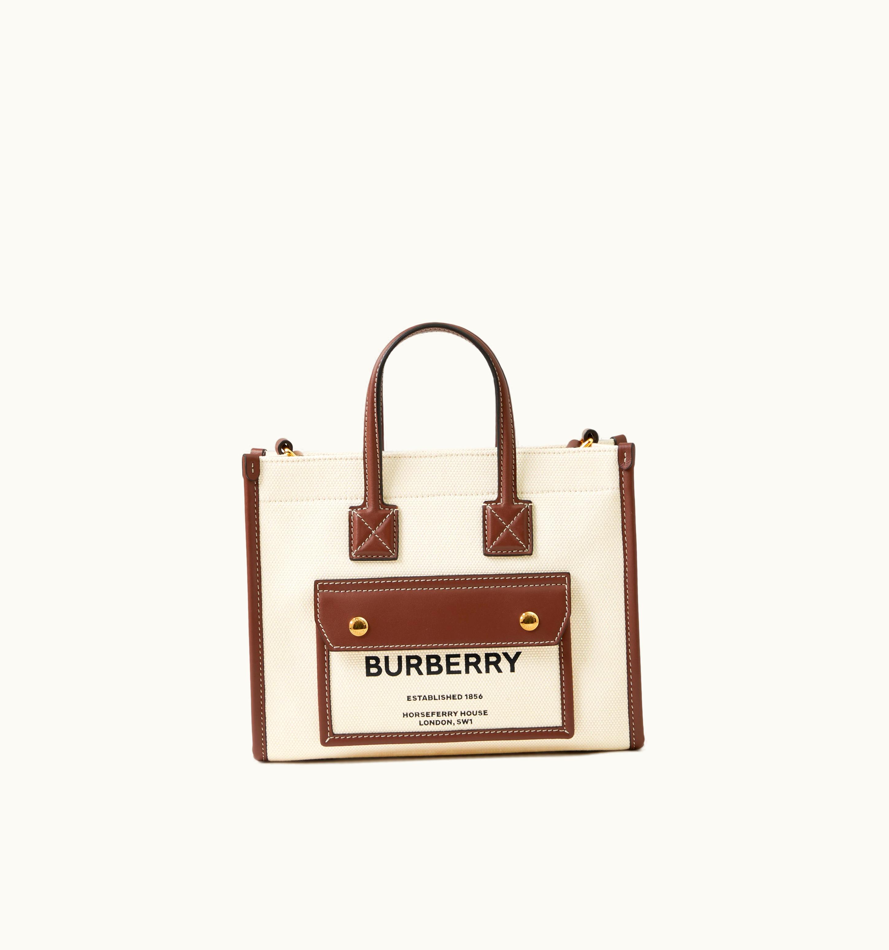 Burberry Burberry Mini Freya Tote In Natural/Tan - Women UZ0140330