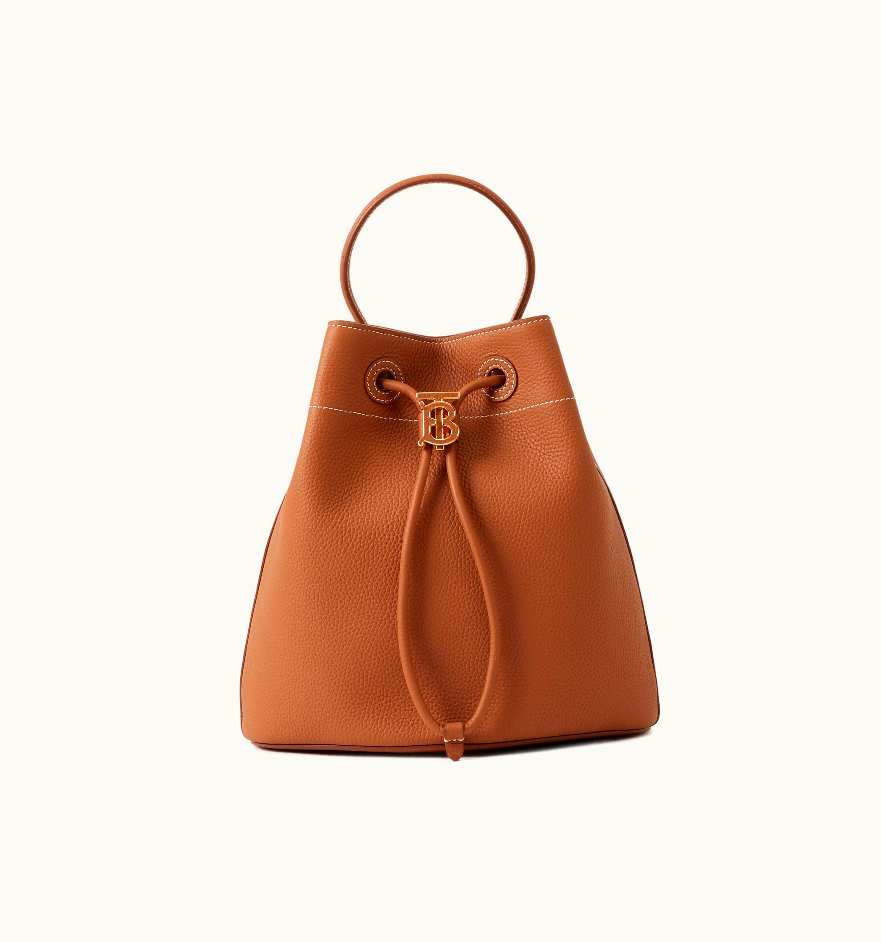 Burberry Burberry Small Tb Bucket Bag In Warm Russet Brown - Women