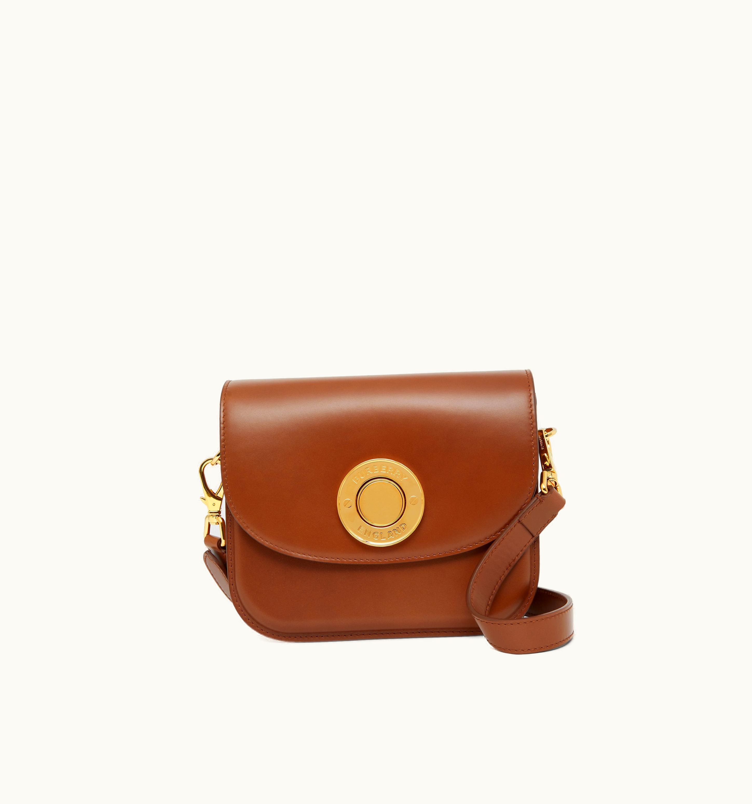 Burberry Burberry Leather Small Elizabeth Bag In Warm Tan - Women