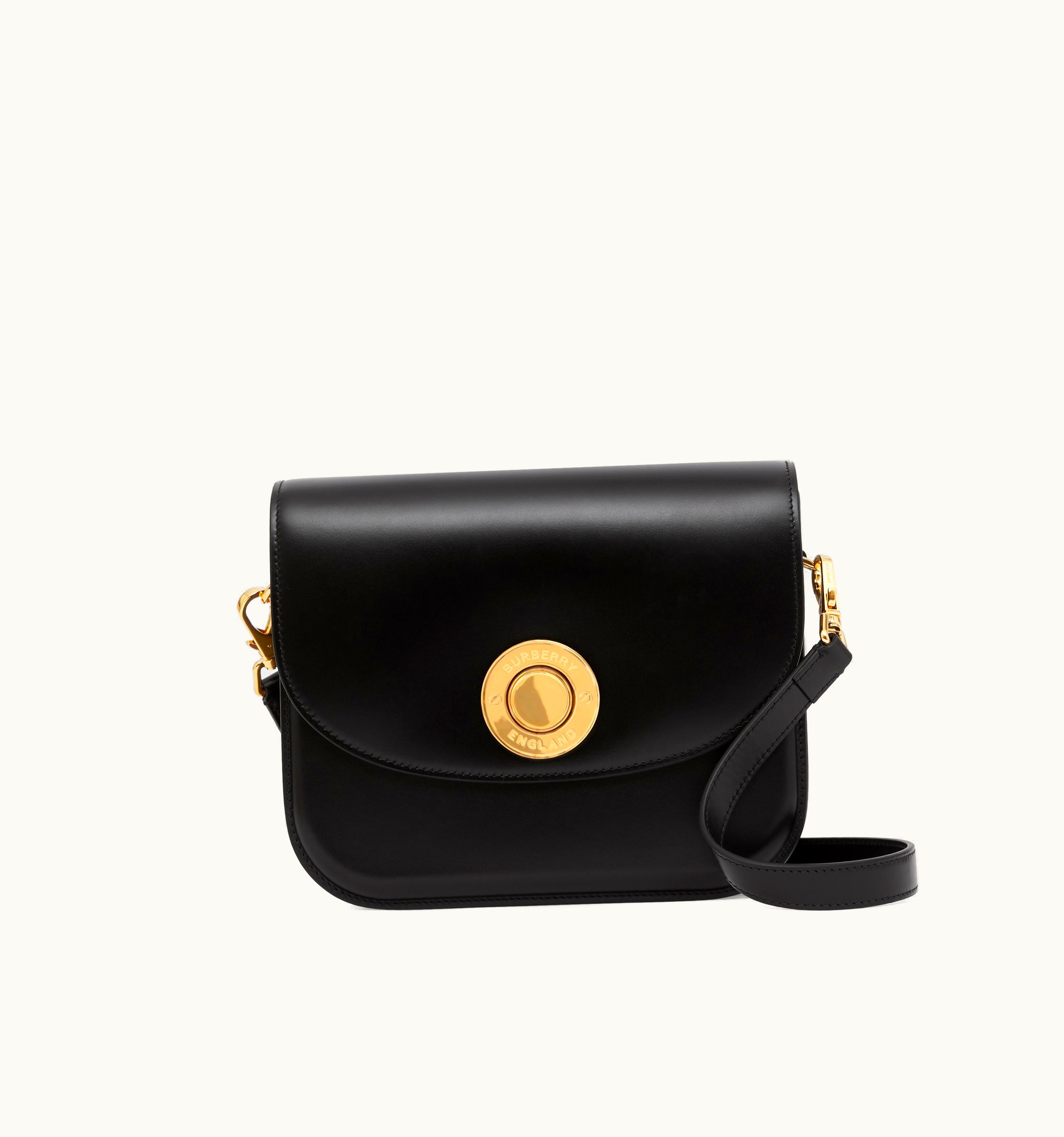 Burberry Burberry Leather Medium Elizabeth Bag In Black - Women