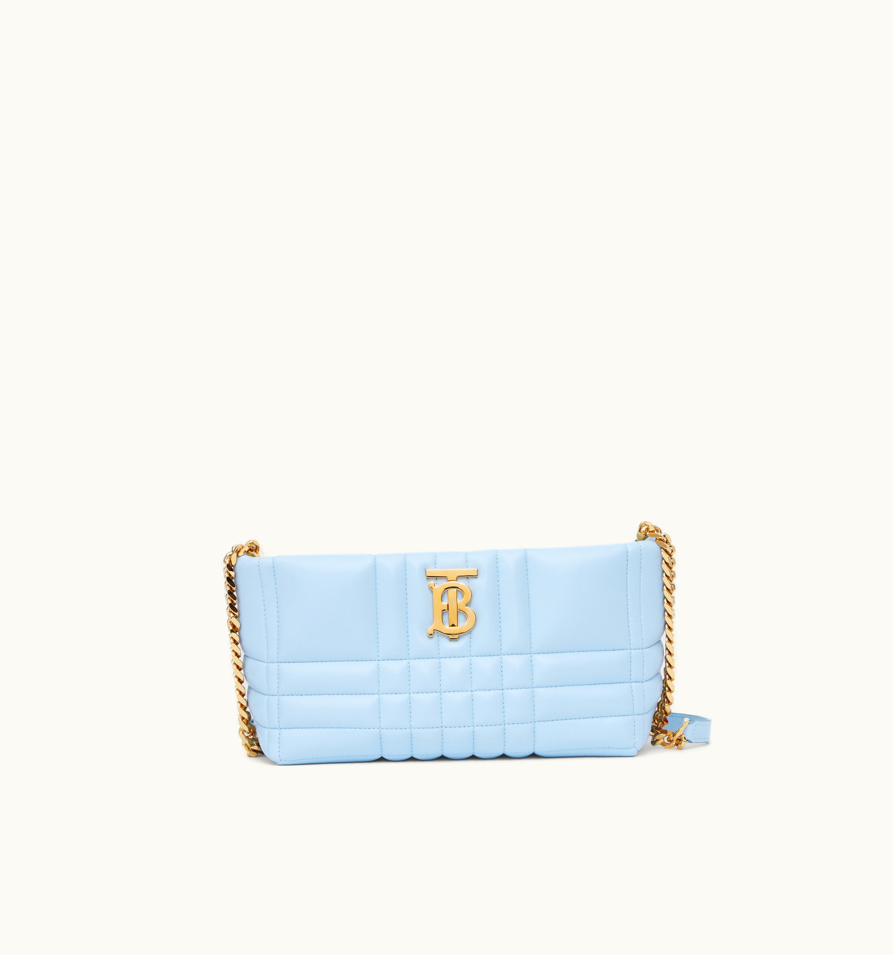 Burberry Burberry Quilted Leather Small Soft Lola Bag In Pale Blue - Women