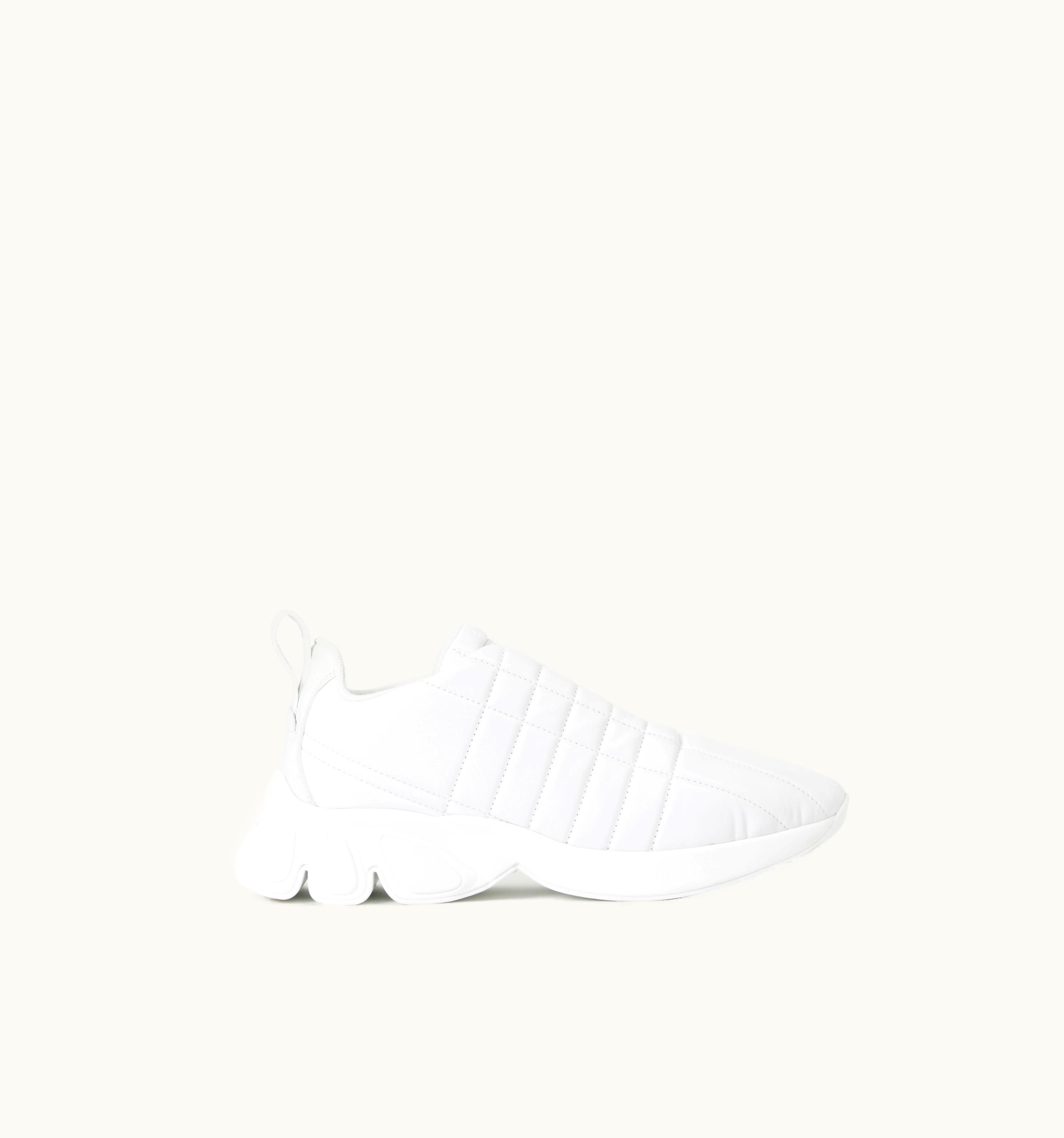 Burberry Burberry Quilted Leather Classic Sneakers In Neutral White - Women