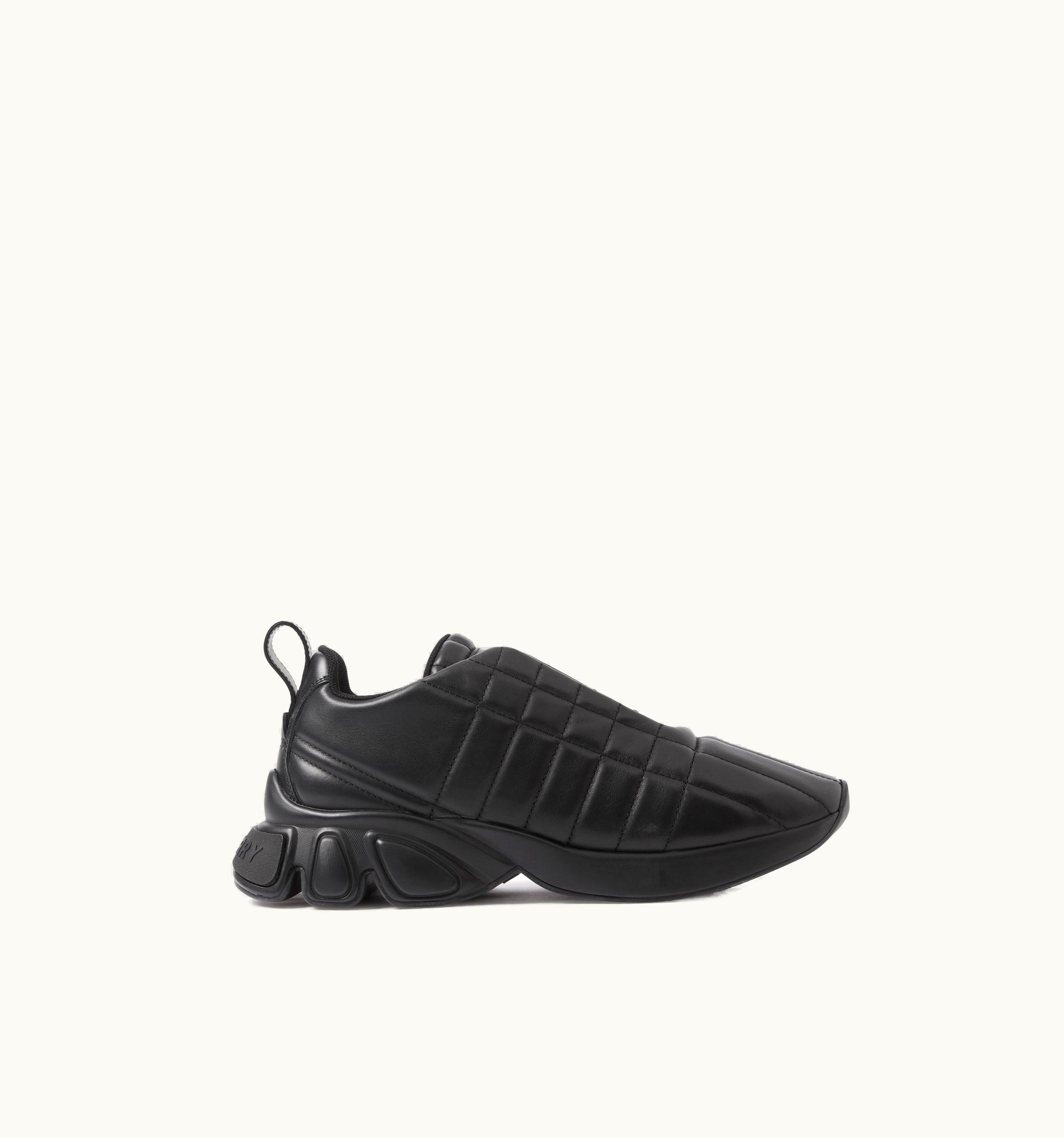 Burberry Burberry Quilted Leather Classic Sneakers In Black - Women