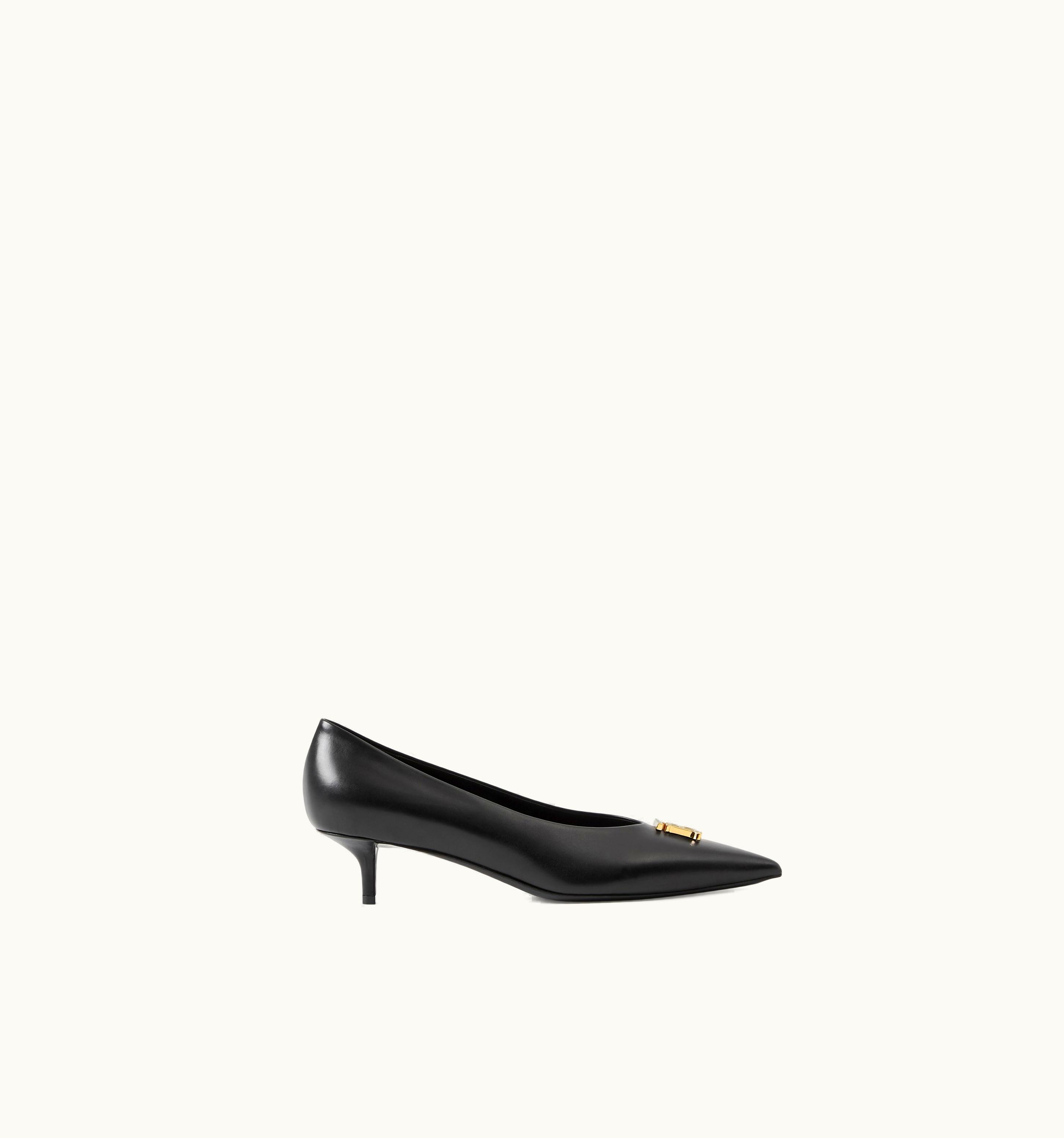 Burberry Burberry Monogram Motif Leather Point-Toe Pumps In Black - Women UZ0140424