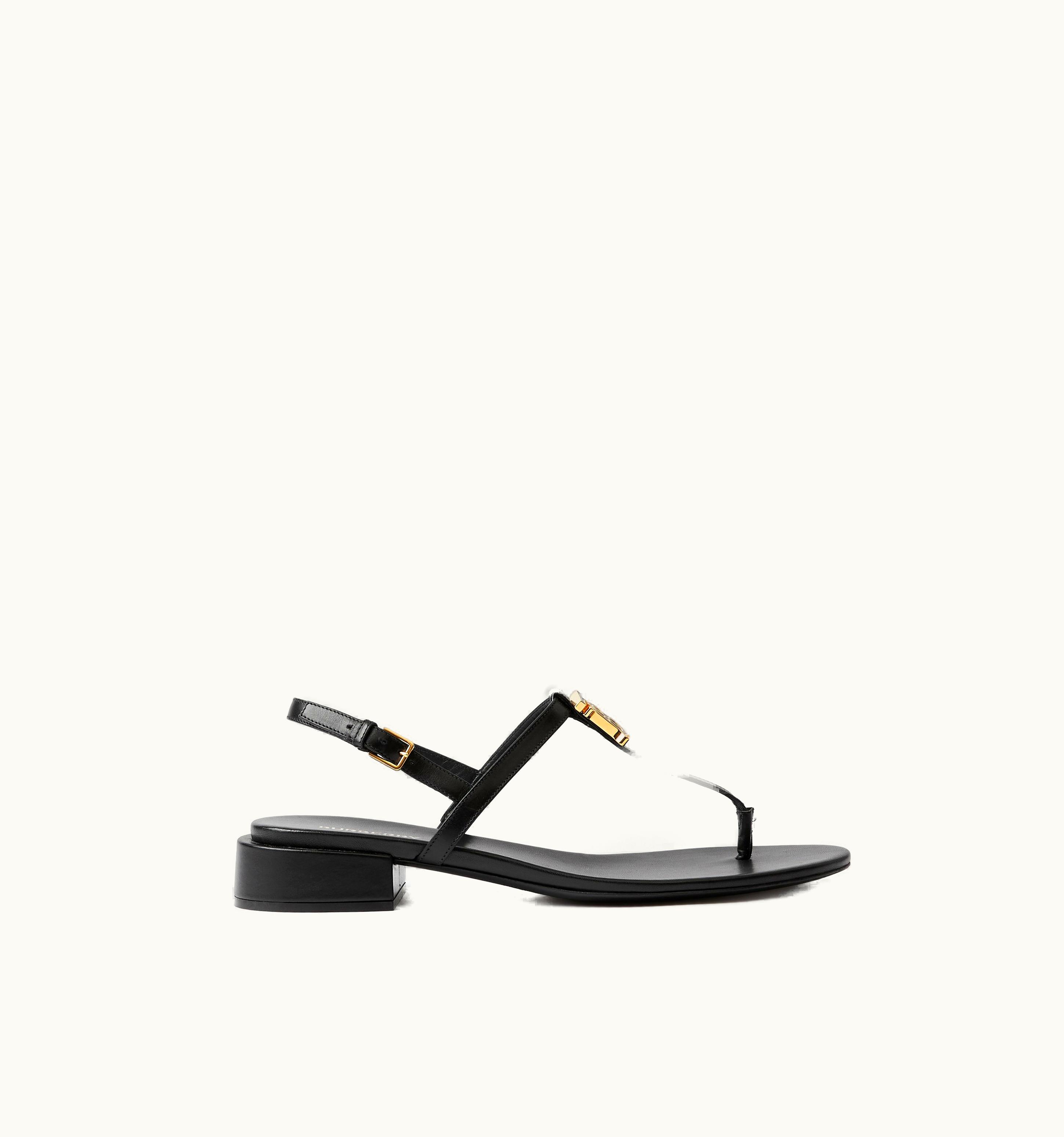 Burberry Burberry Monogram Motif Leather Sandals In Black - Women UZ0140441