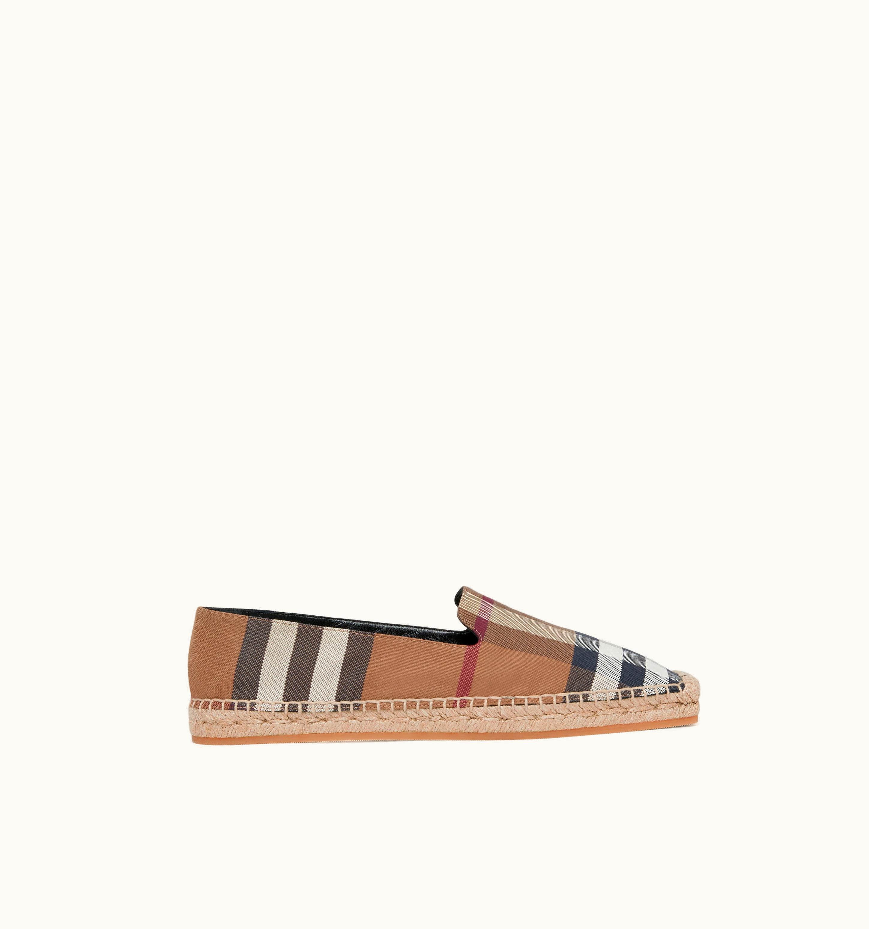 Burberry Burberry Check Cotton Espadrilles In Birch Brown - Women UZ0140449