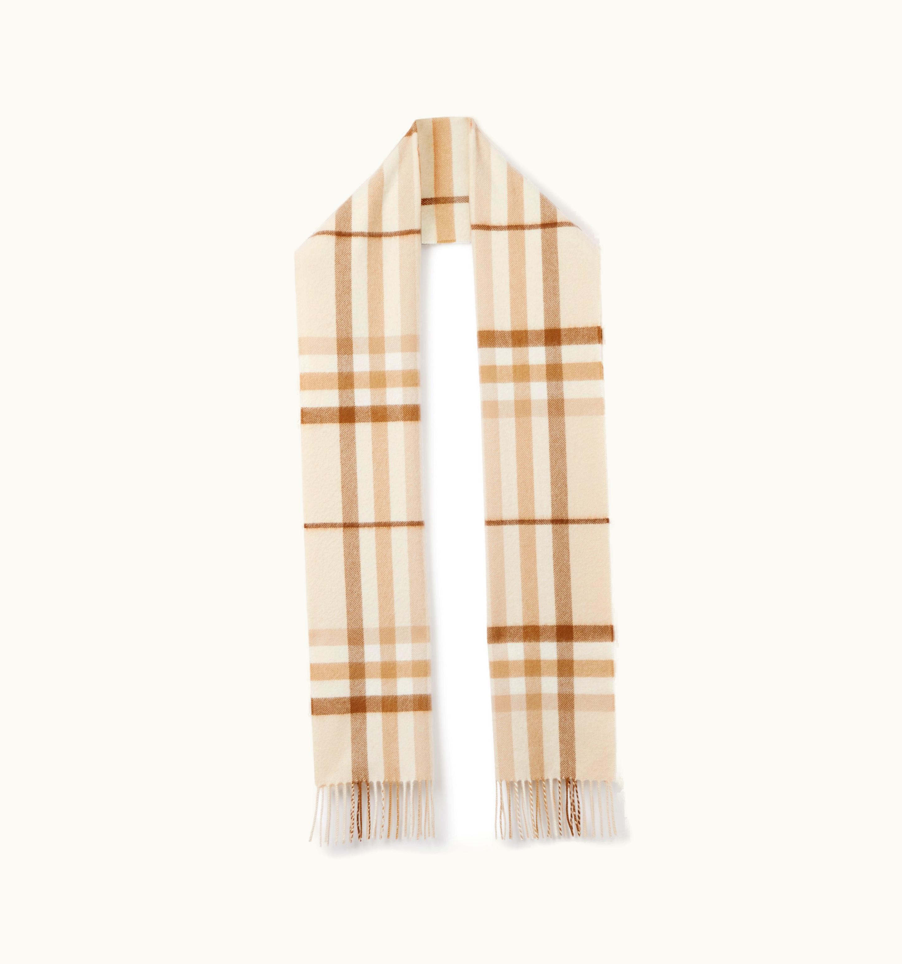 Burberry Burberry Check Cashmere Scarf In Tonal Soft Fawn UZ0140476