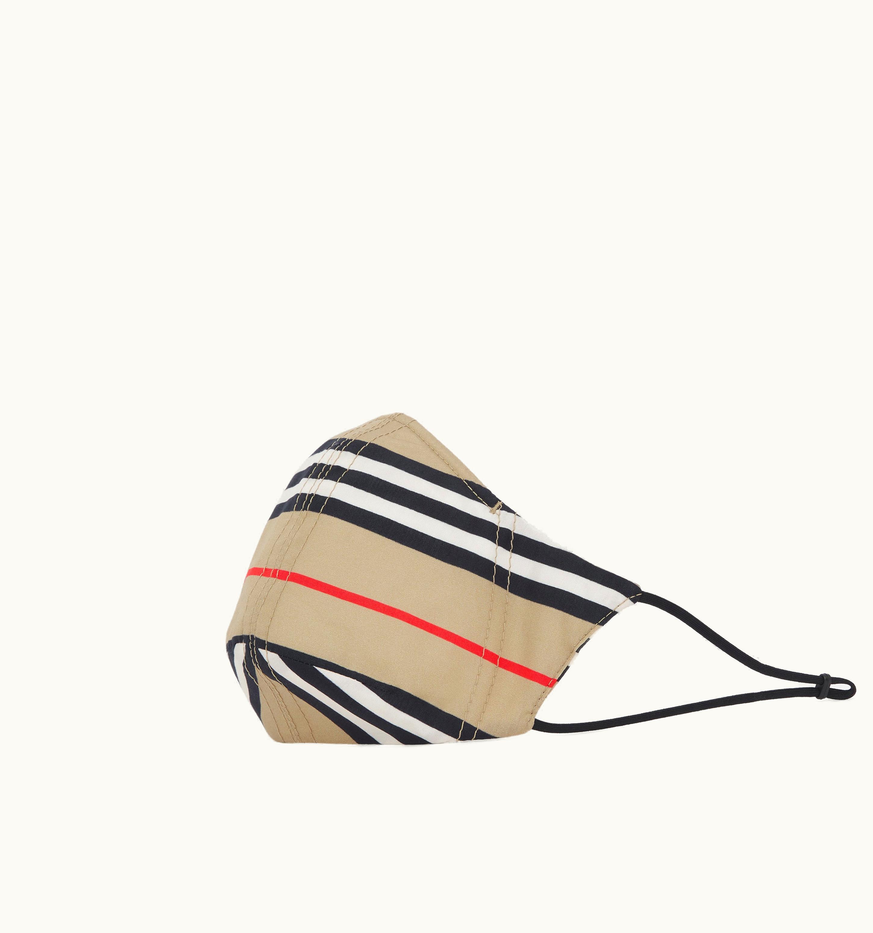 Burberry Burberry Icon Stripe Cotton Face Mask In Archive Beige UZ0140516