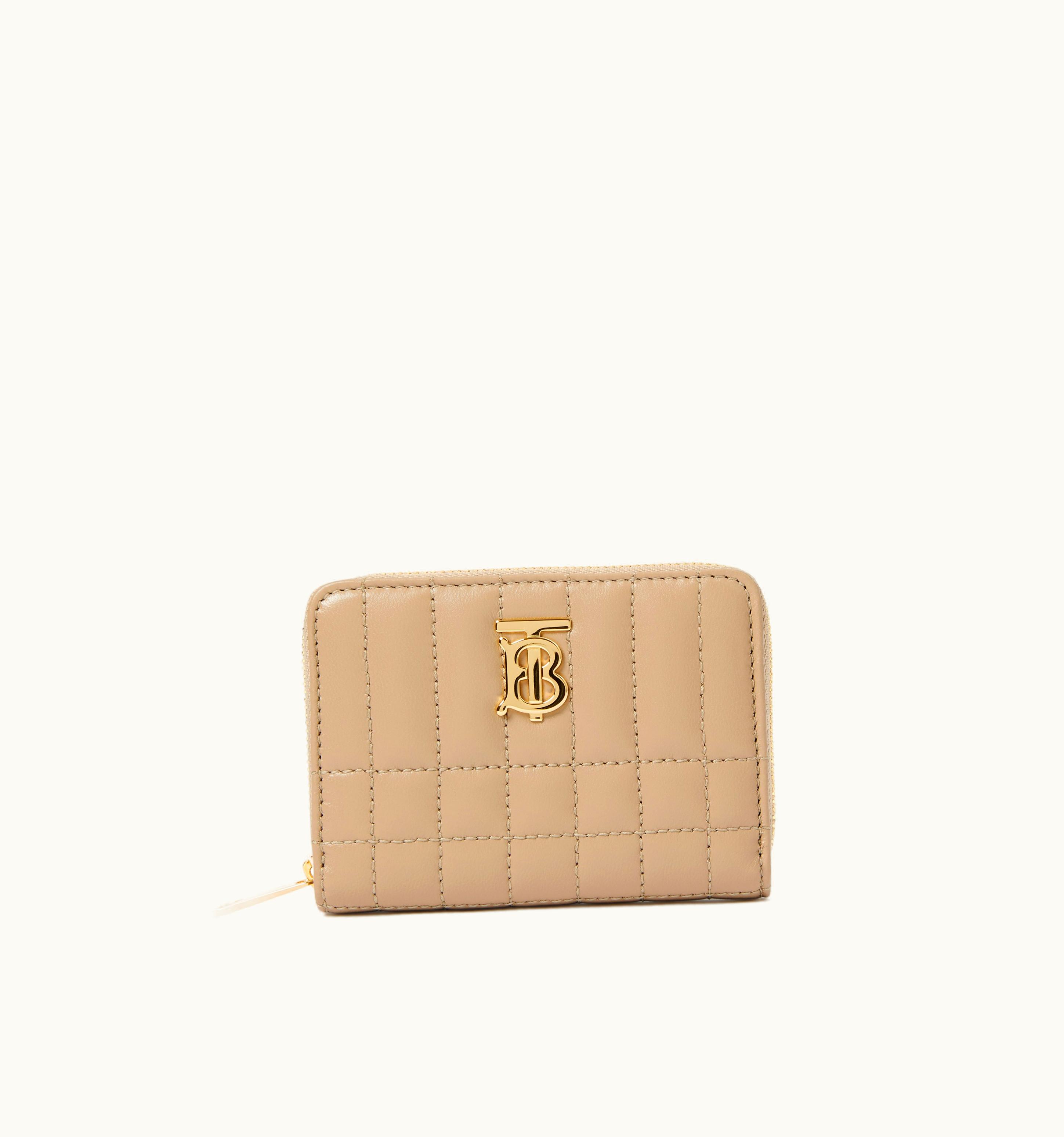 Burberry Burberry Quilted Leather Lola Zip Wallet In Oat Beige - Women UZ0140533