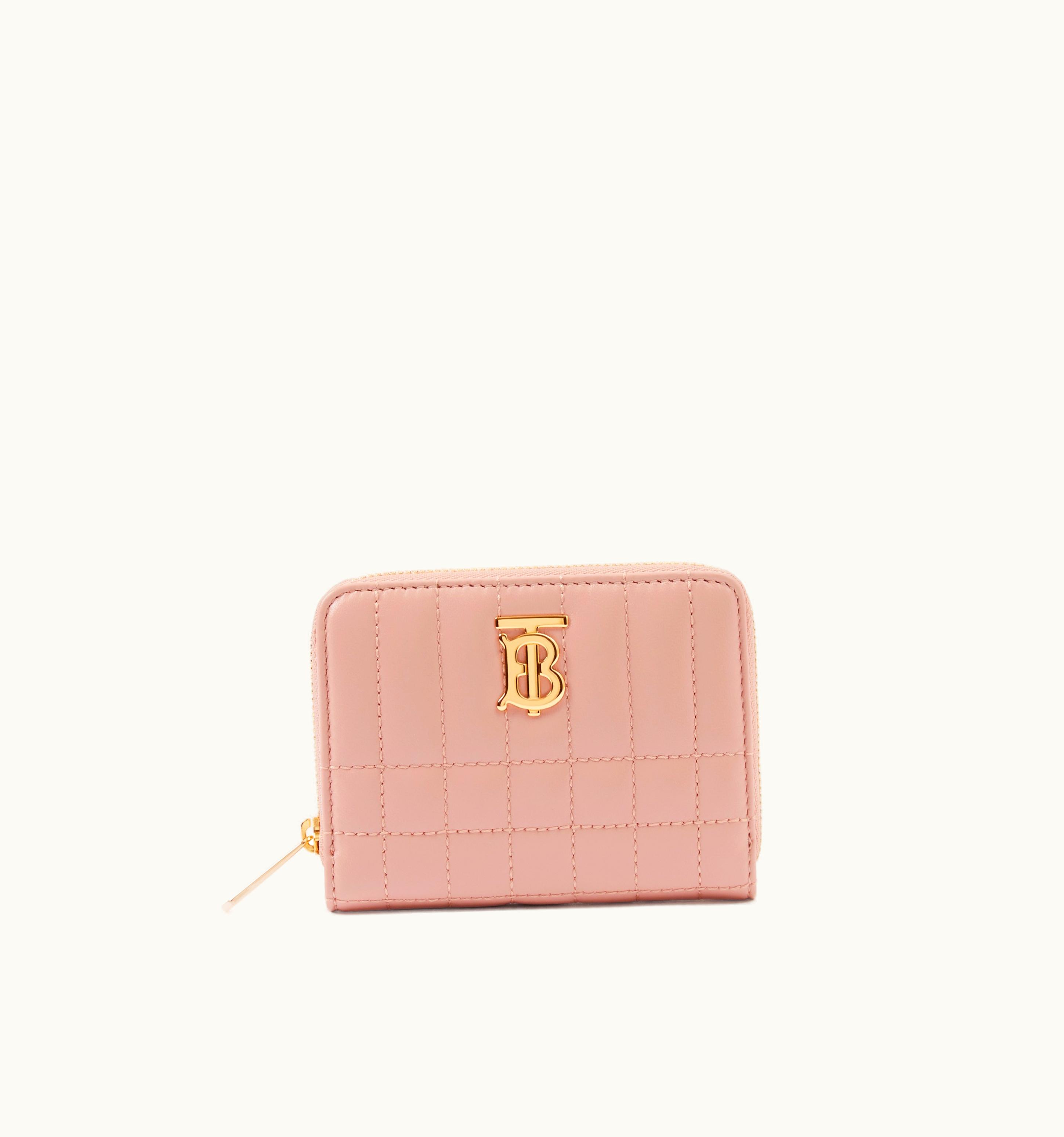Burberry Burberry Quilted Leather Lola Zip Wallet In Dusky Pink - Women