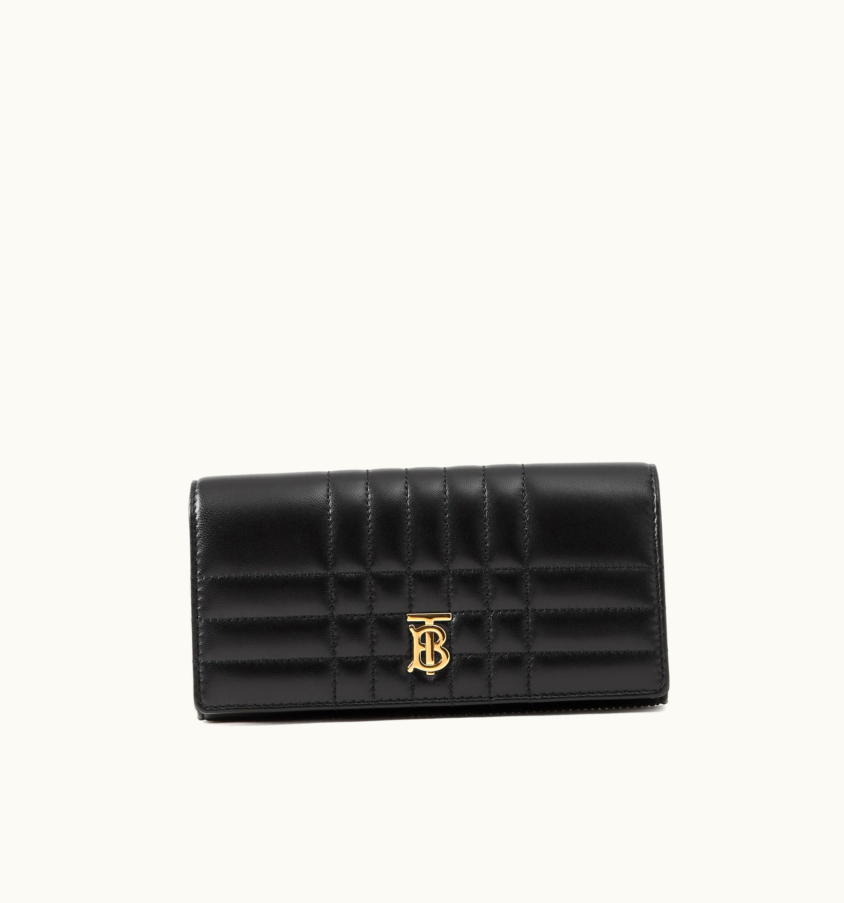 Burberry Burberry Quilted Leather Lola Continental Wallet In Black/Light Gold - Women
