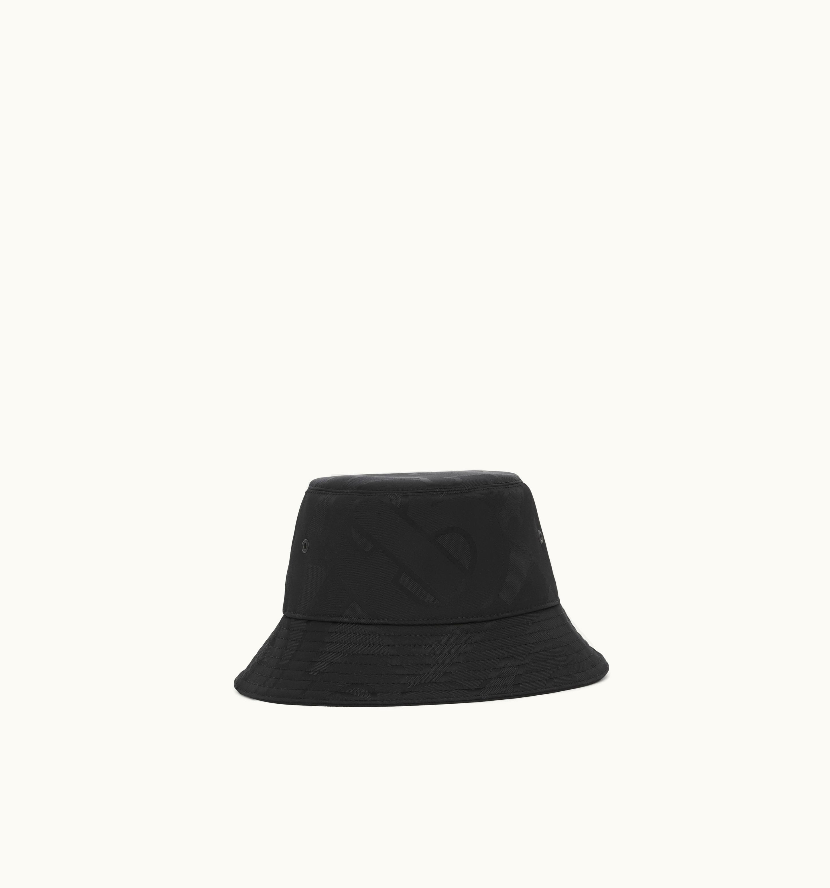 Burberry Burberry Monogram Cotton Blend Jacquard Bucket Hat In Charcoal UZ0140553