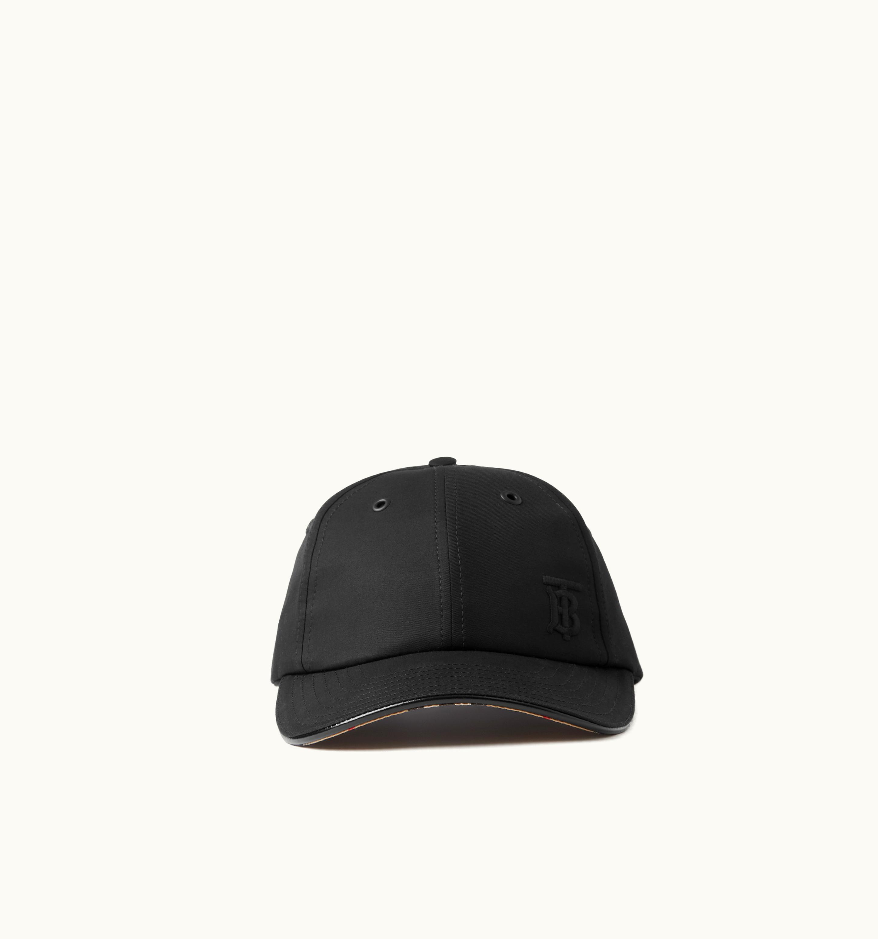 Burberry Burberry Monogram Motif Tropical Gabardine Baseball Cap In Black