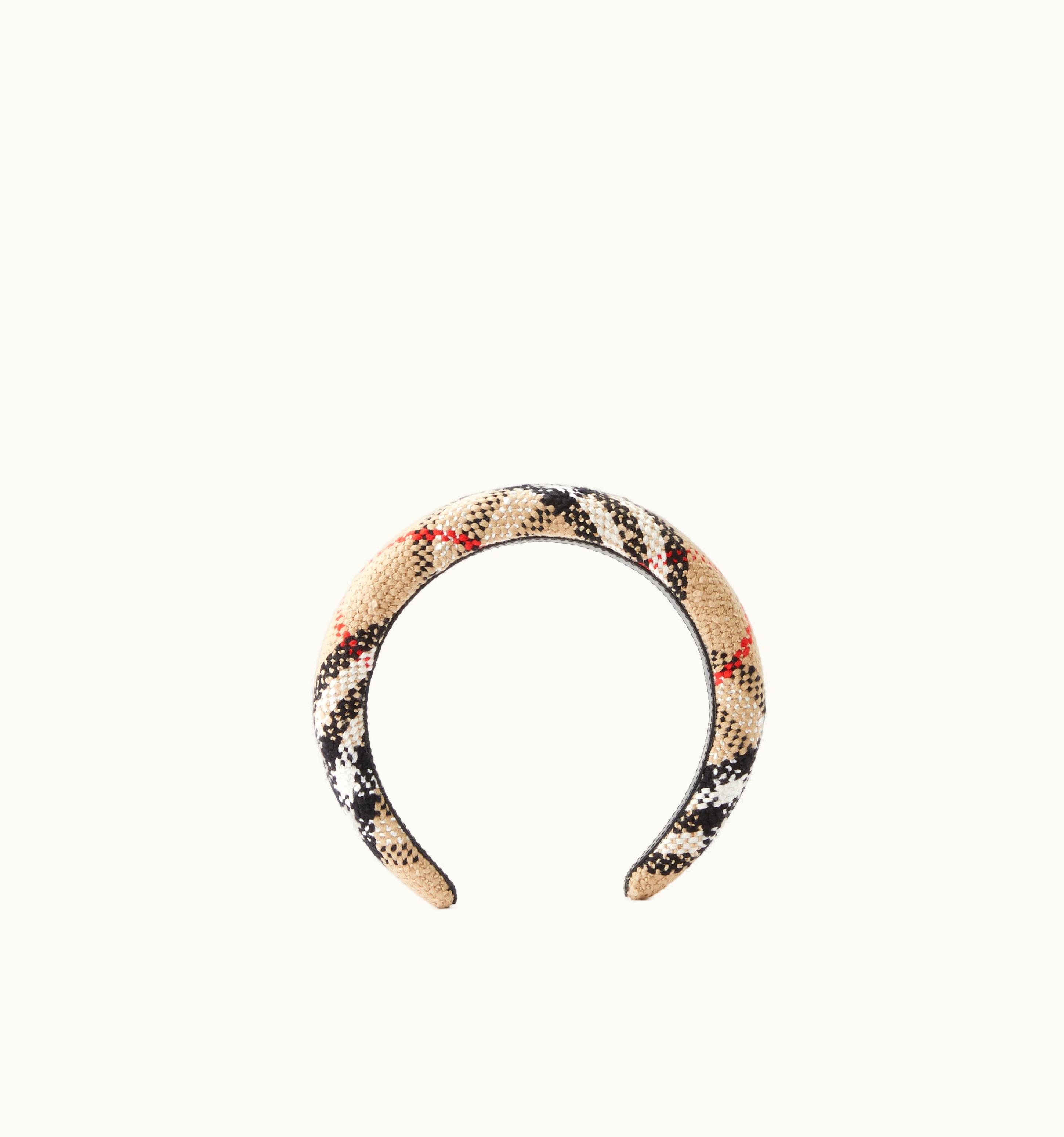 Burberry Burberry Vintage Check Bouclé Hairband In Archive Beige