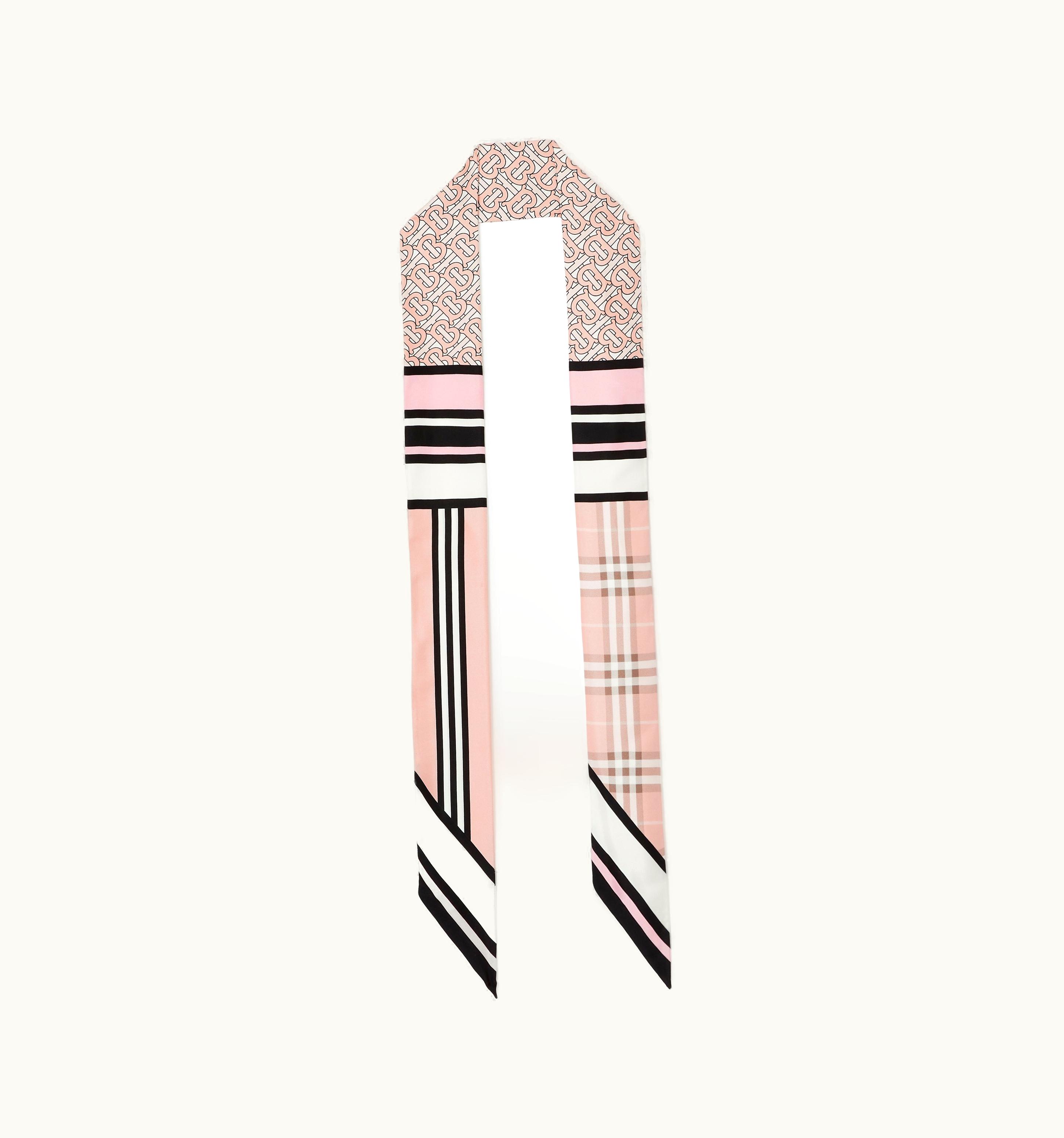 Burberry Burberry Montage Print Silk Skinny Scarf In Blush - Women UZ0140587