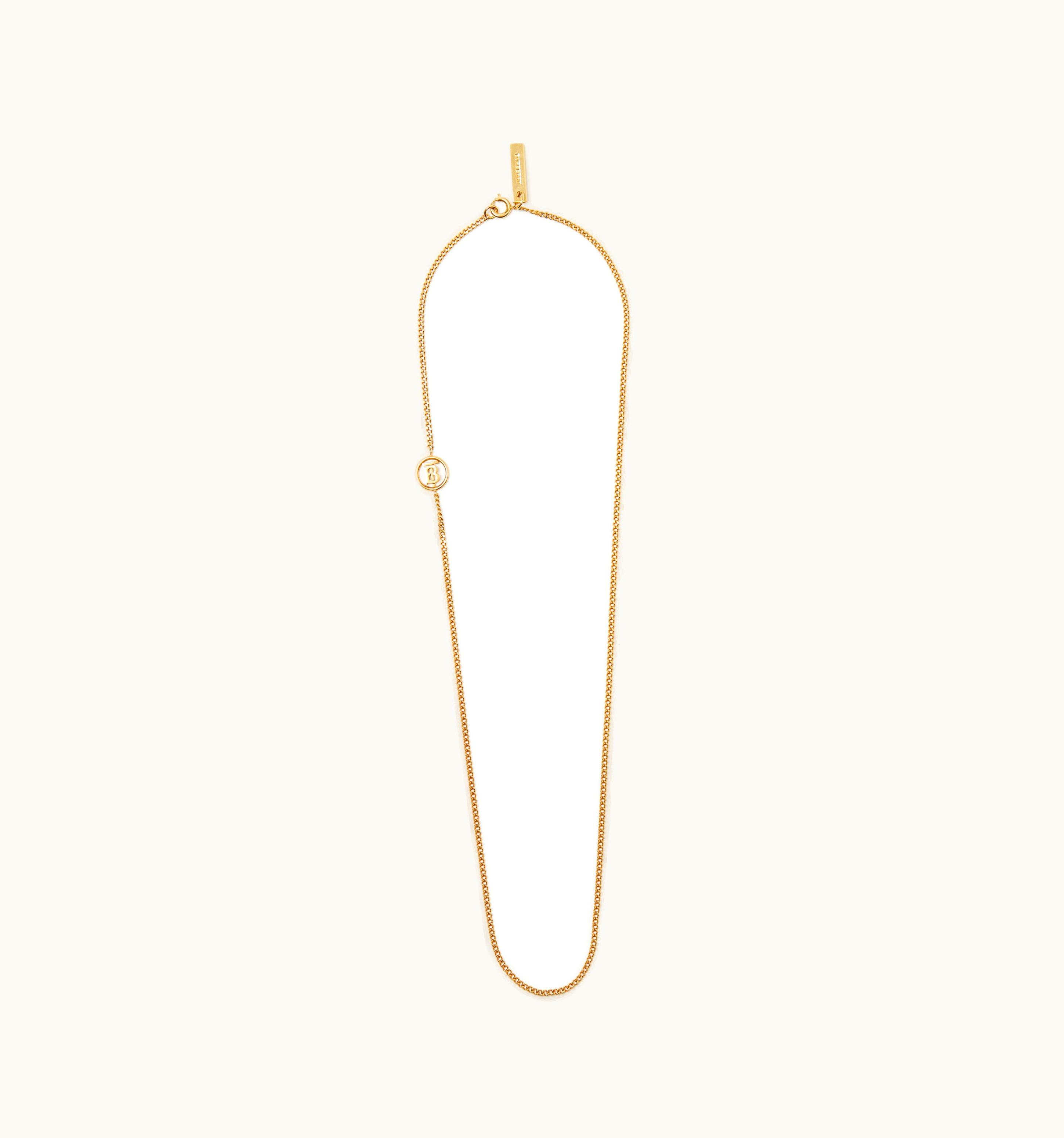 Burberry Burberry Monogram Motif Chain-Link Necklace In Light Gold - Women