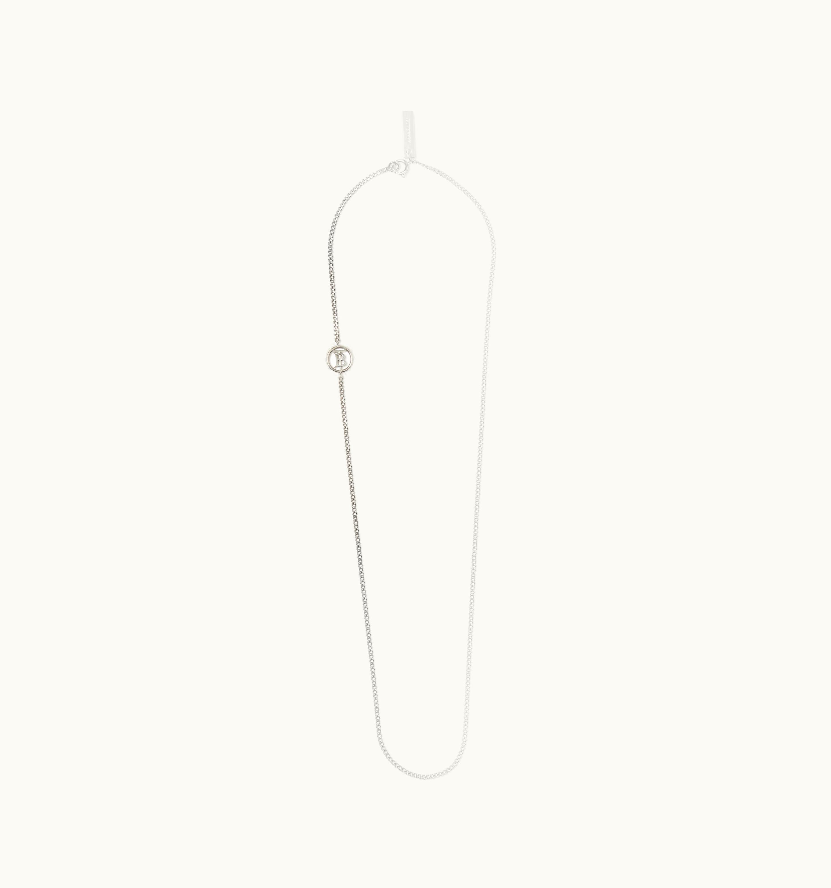 Burberry Burberry Monogram Motif Chain-Link Necklace In Palladium - Women