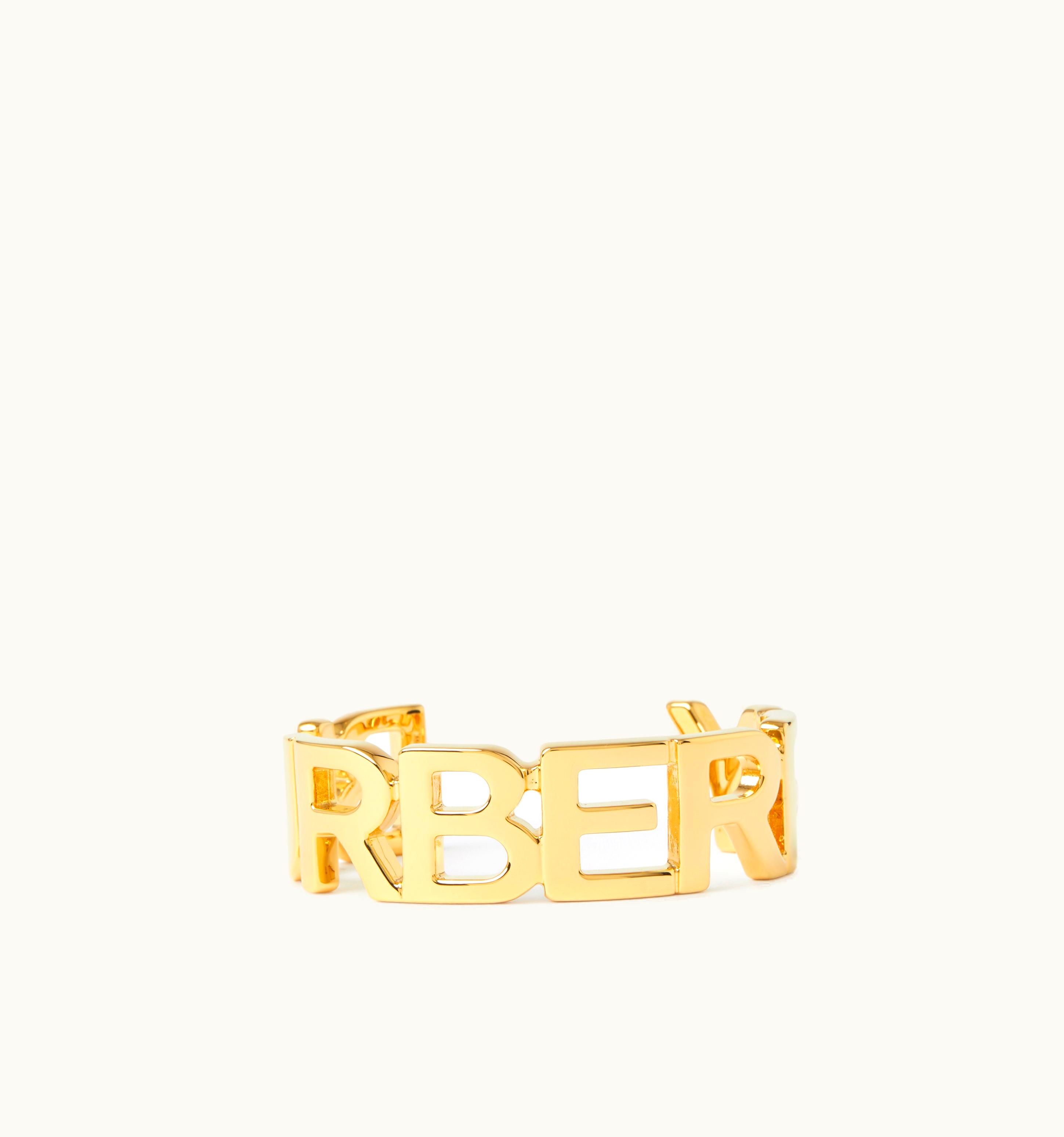 Burberry Burberry Gold-Plated Logo Cuff In Light - Women